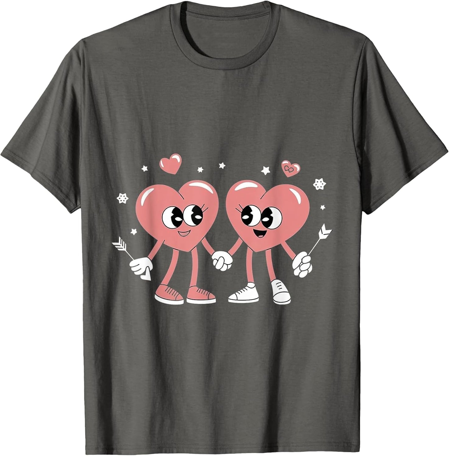 Cute Valentine Hearts Holding Hands Romantic
