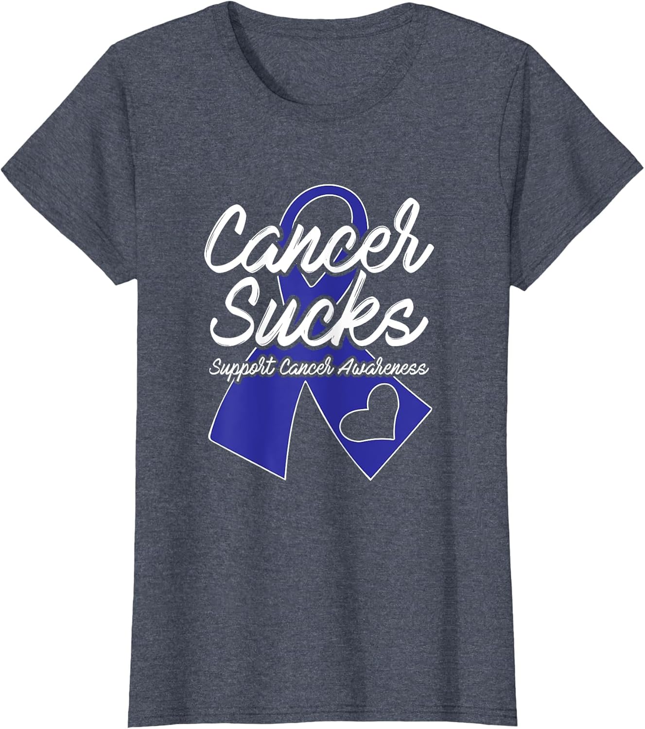 Colon Cancer Sucks Blue Support Ribbon