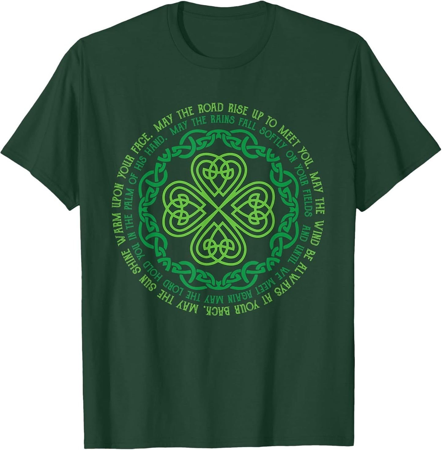 Irish Blessing Celtic Knot & 4-Leaf Clover Luck