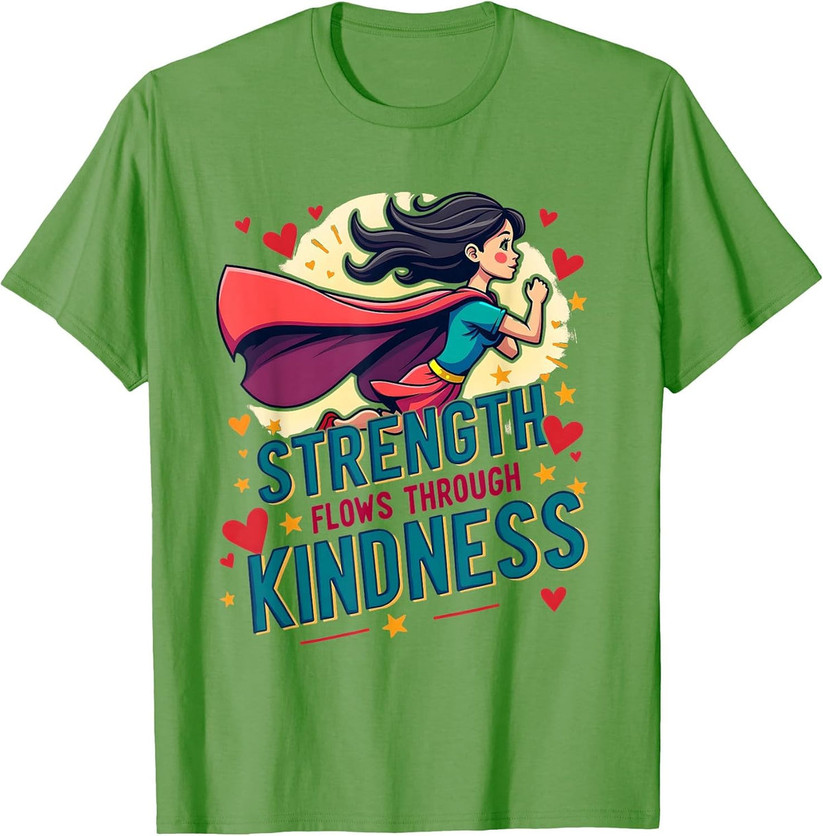 Girl Superhero Strength Flows Through Kindness