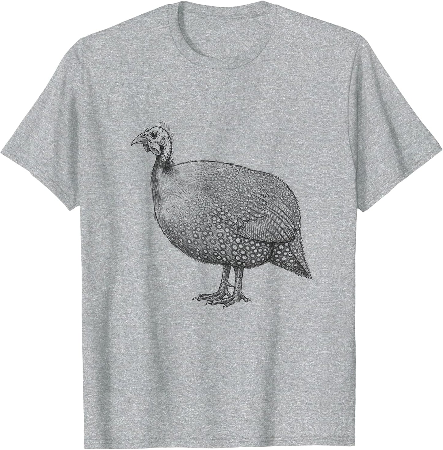 Vintage Guinea Fowl Drawing Art Design