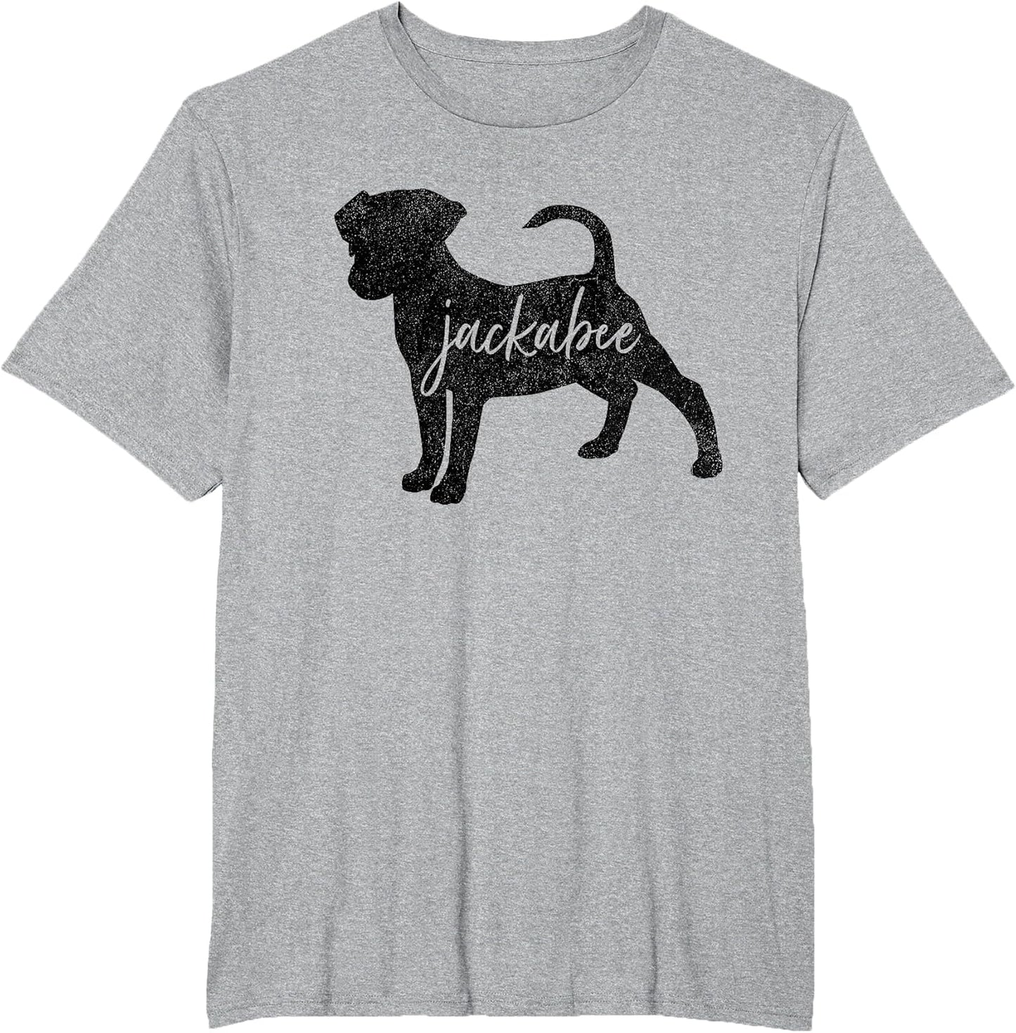 Distressed Silhouette of Jackabee Dog