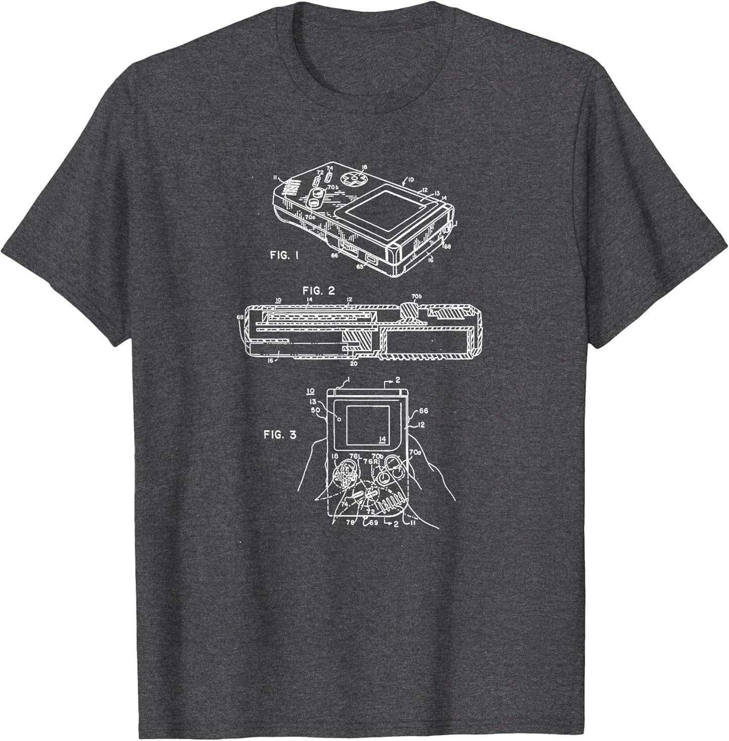 Vintage Handheld Video Game Patent Shirt