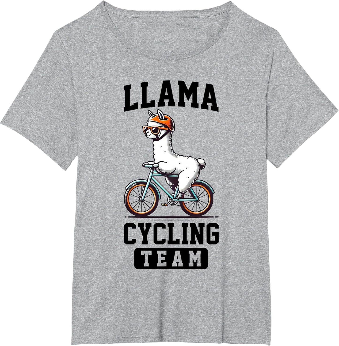 Llama Cycling Team Riding Bicycle