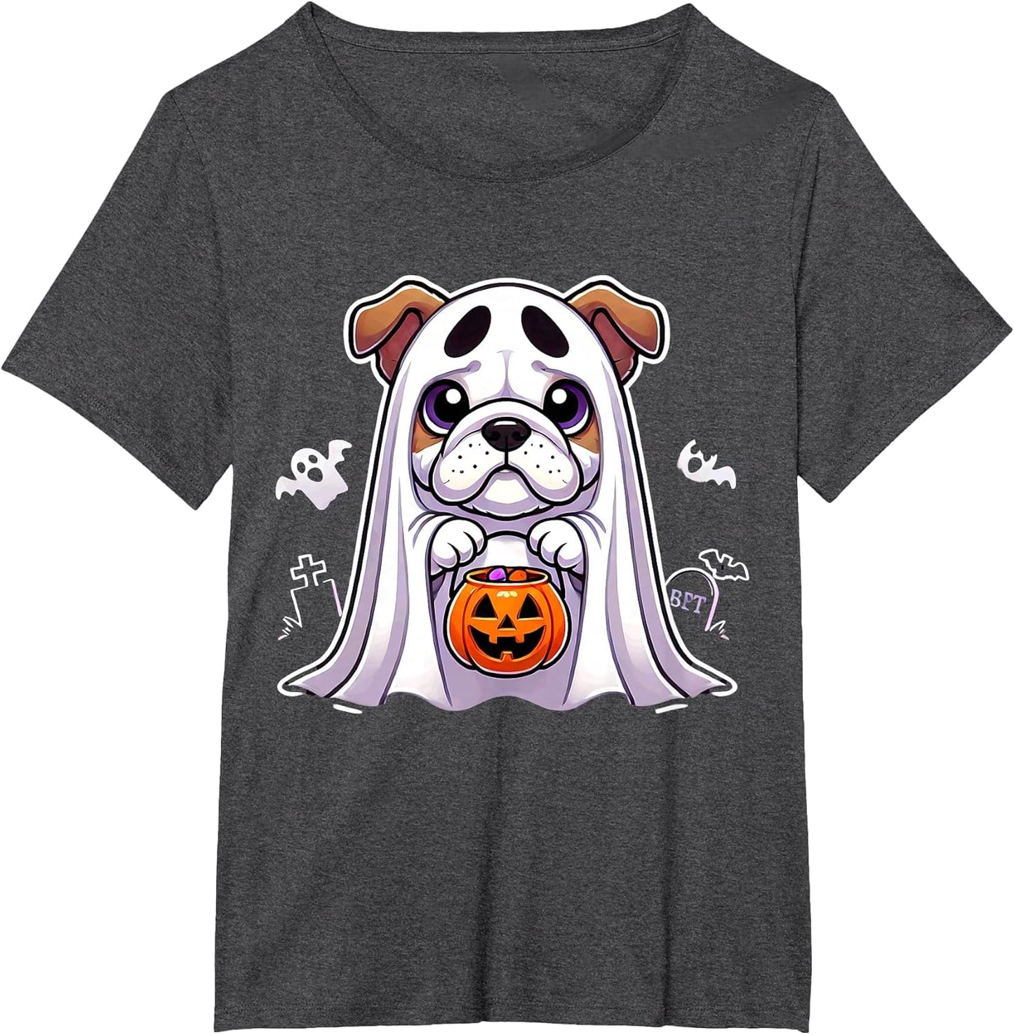 Bulldog Ghost Halloween Dog Men Women Kids