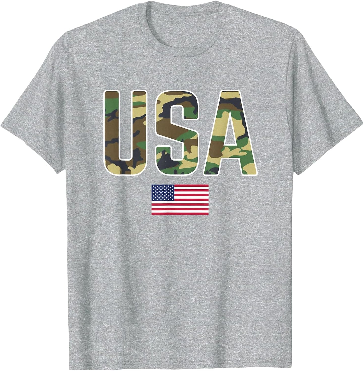 USA Camo Letters with American Flag Patriotic