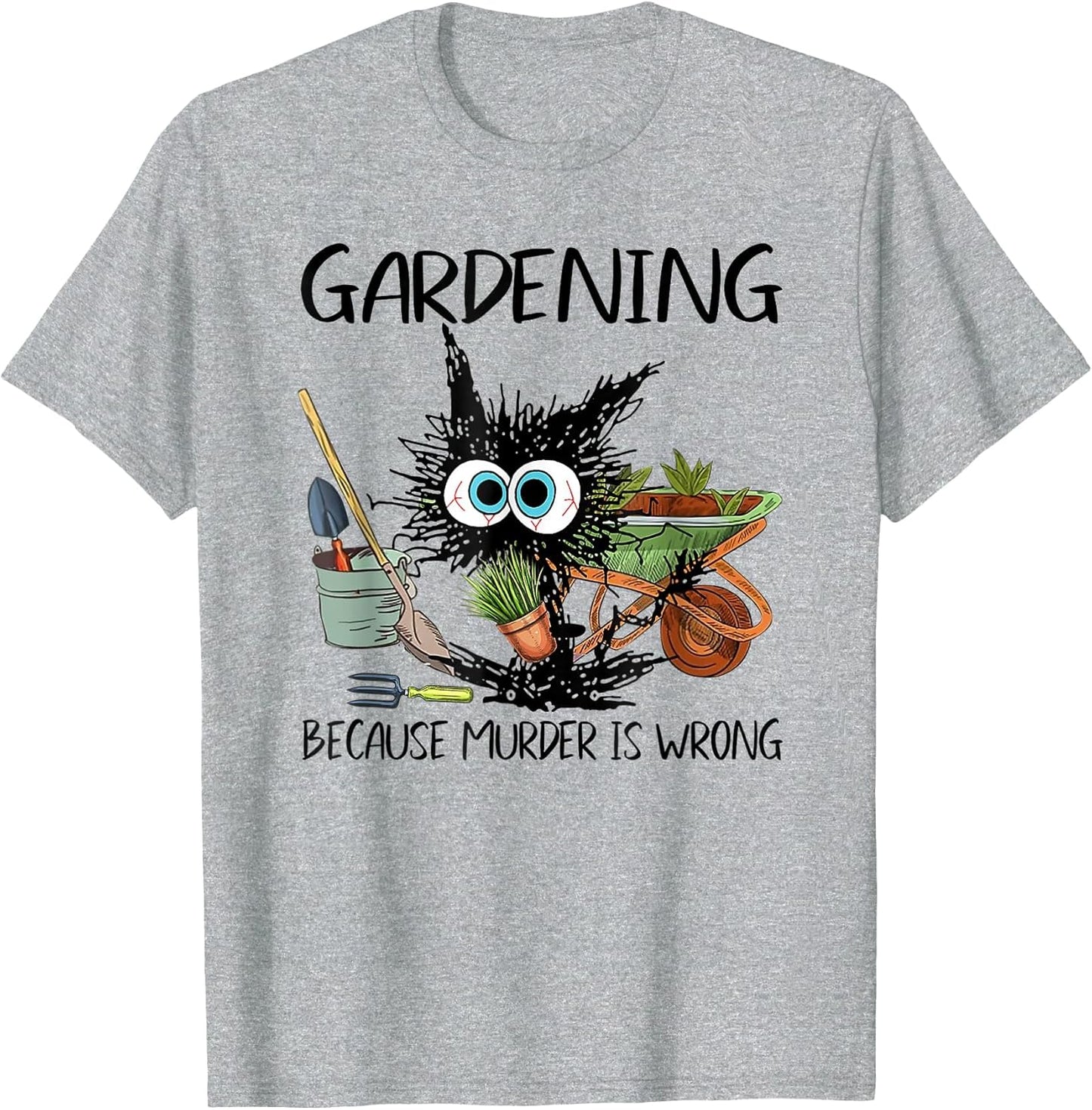 Black Cat Do Gardening Because Murder is Wrong
