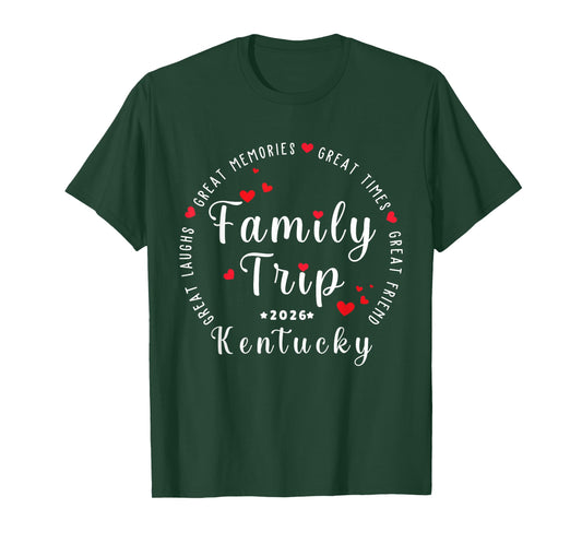 Kentucky 2026 Vacation Family Matching Men Women & Youths T-Shirt