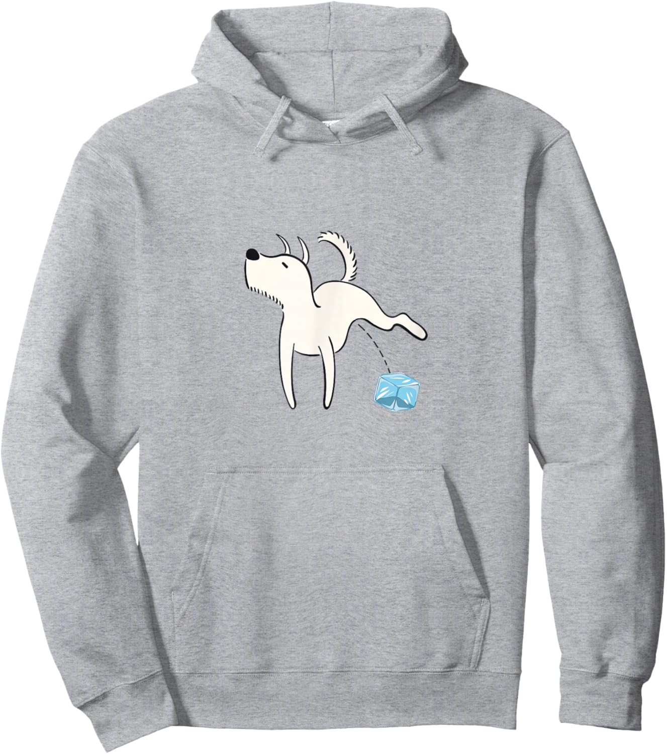 Anti Ice Funny Dog Ice Cube Hoodie - Hoodie | Ash