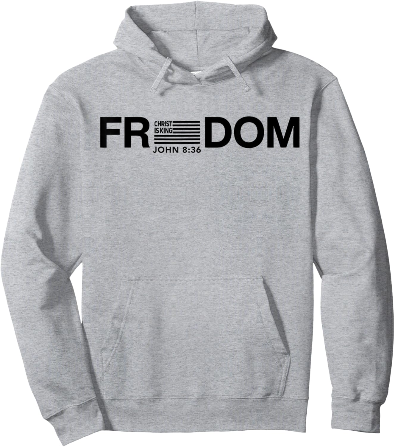 Freedom American Flag Christ is King Hoodie - Hoodie | Ash