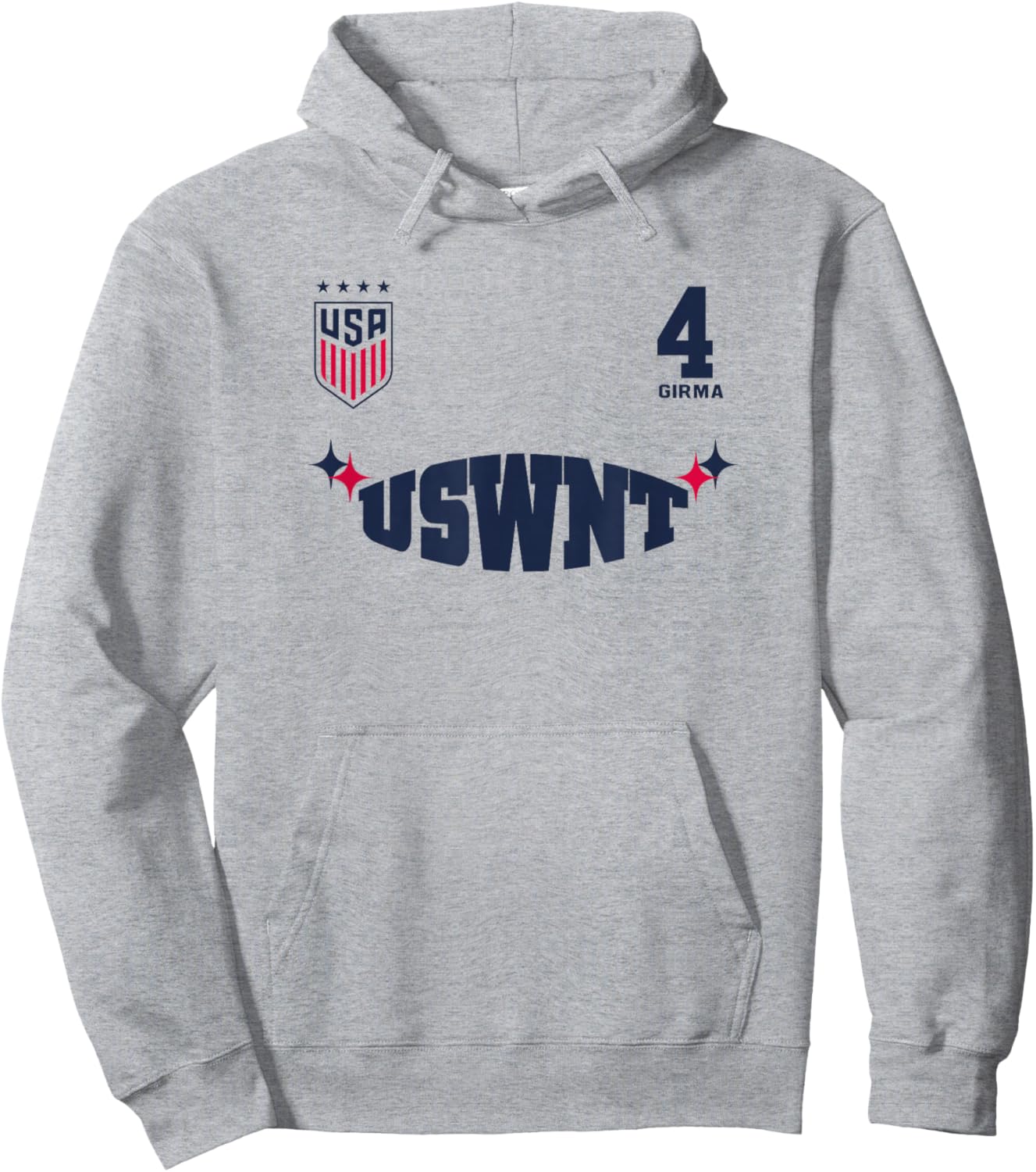 Naomi Girma 12 White USWNT Officially Licensed Hoodie - Hoodie | Ash