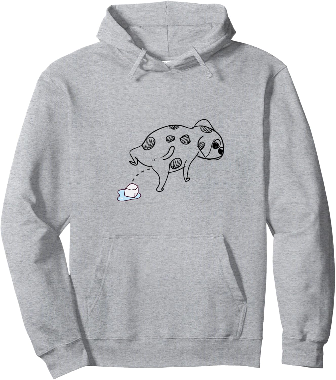 Anti Ice Funny Dog Ice Cube Hoodie - Hoodie | Ash