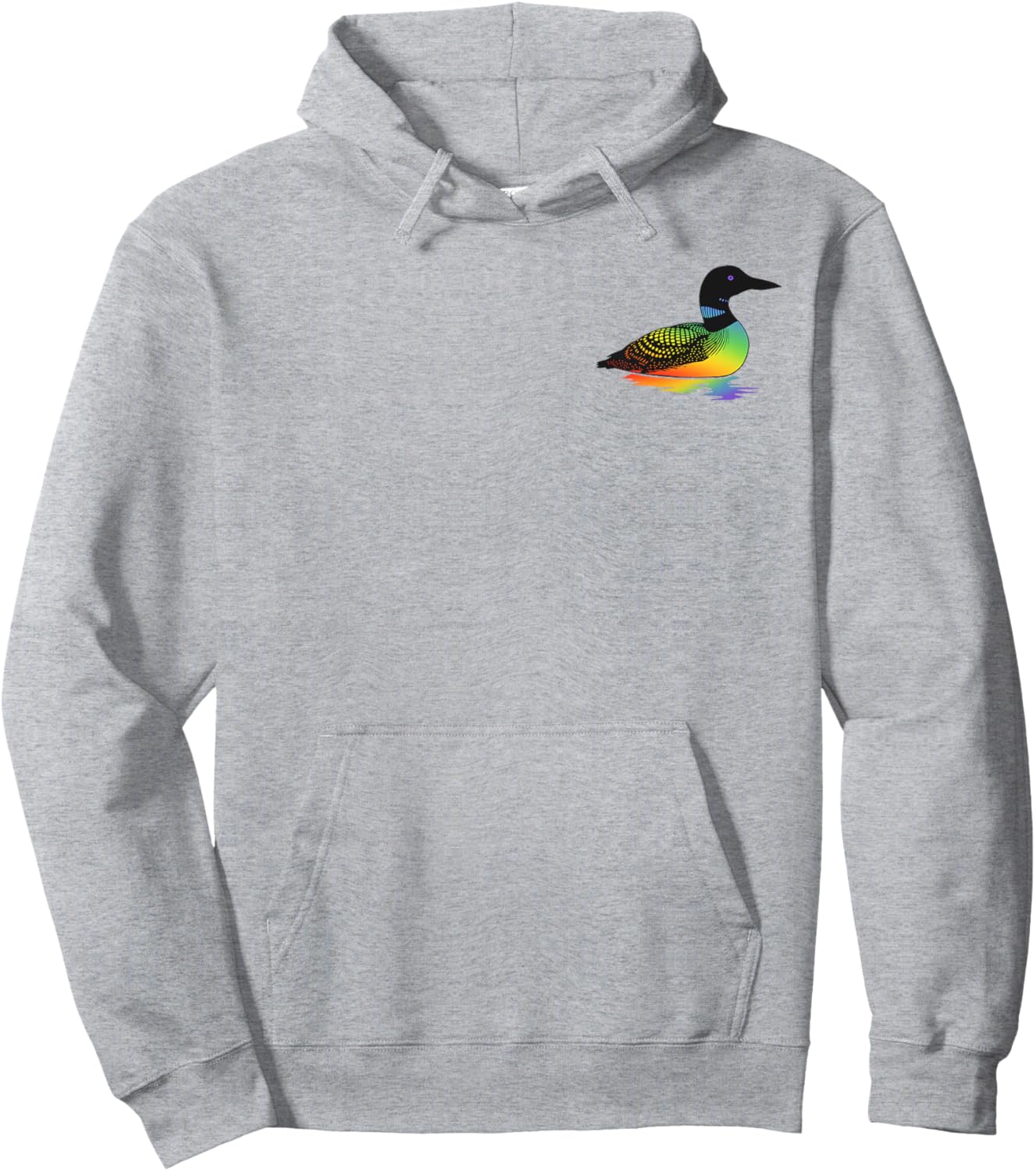 Trendy Apparel Rainbow Common Loon Hoodie - Hoodie | Ash