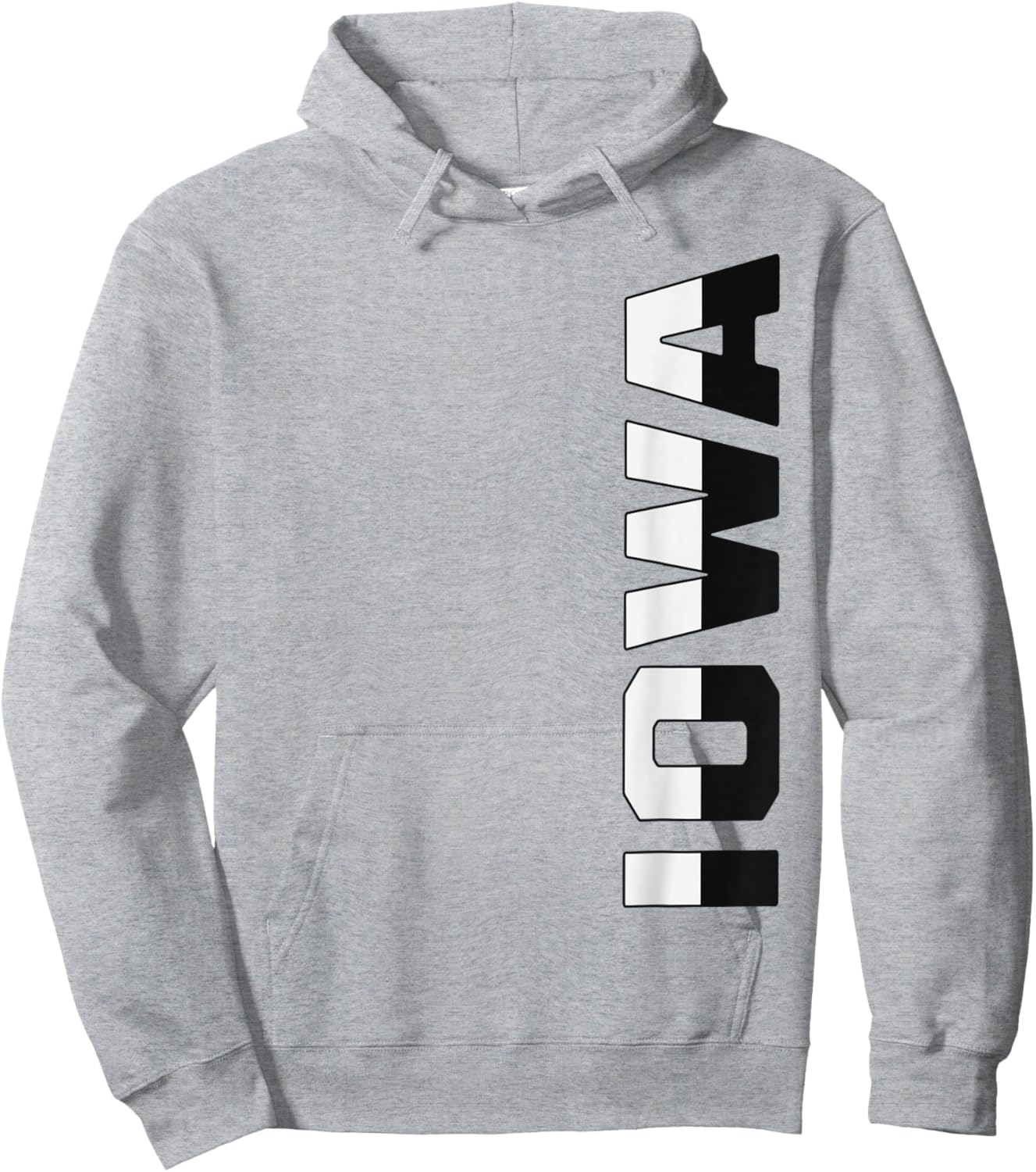 Vintage Iowa Local Pride Vertical IA Vibes Hoodie - Hoodie | Ash