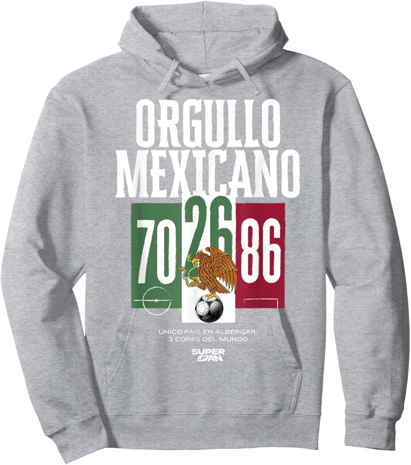 2026 Mexico Soccer Fan World Cup Hoodie - Hoodie | Ash