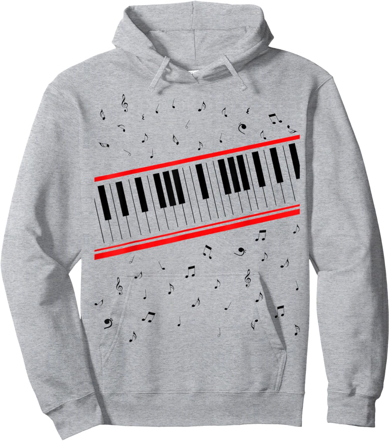 Piano Beat It Costume Hoodie - Hoodie | Ash