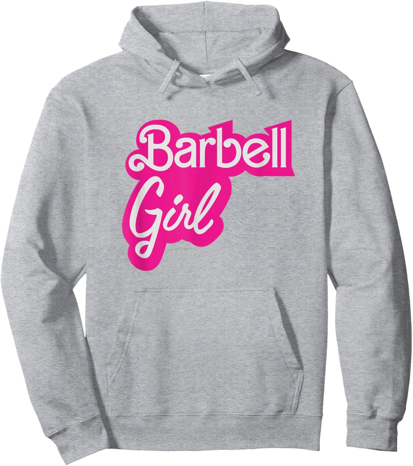 Barbell Girl | Cute Funny Gym Hoodie - Hoodie | Ash