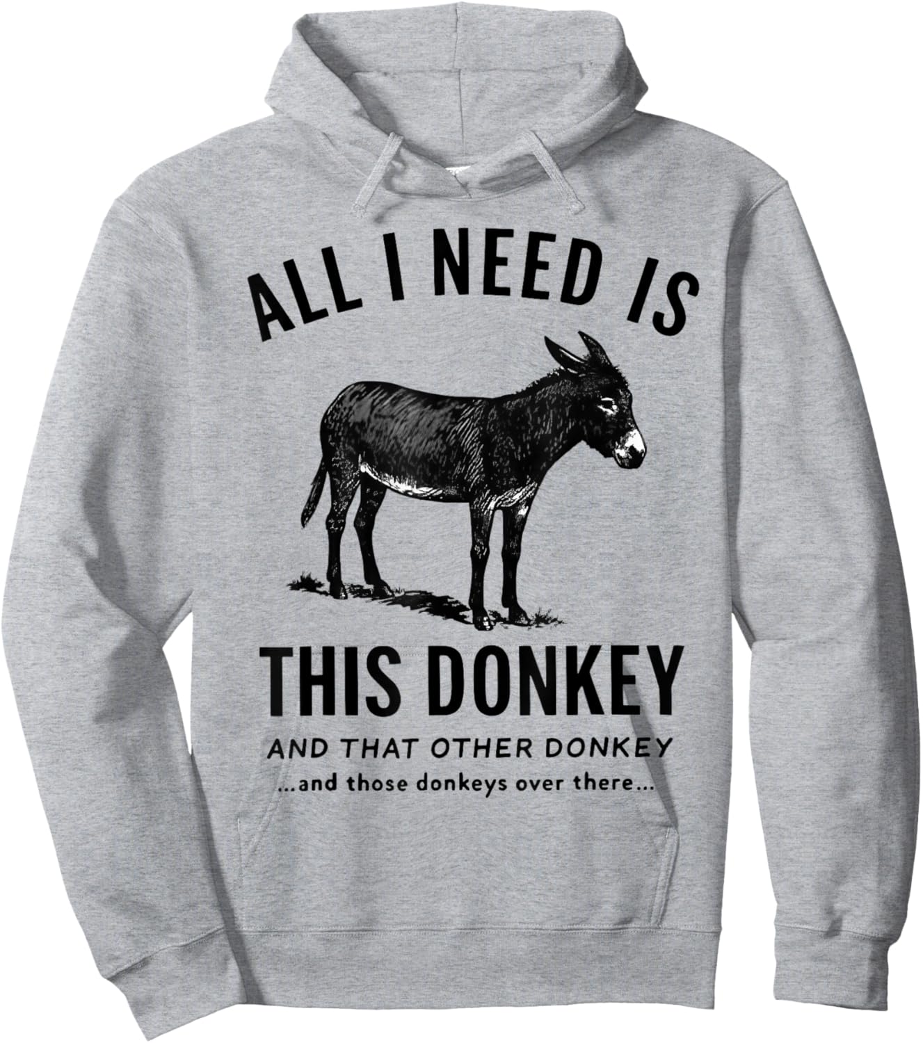 All I Need is This Donkey and That Other Donkey Hoodie - Hoodie | Ash