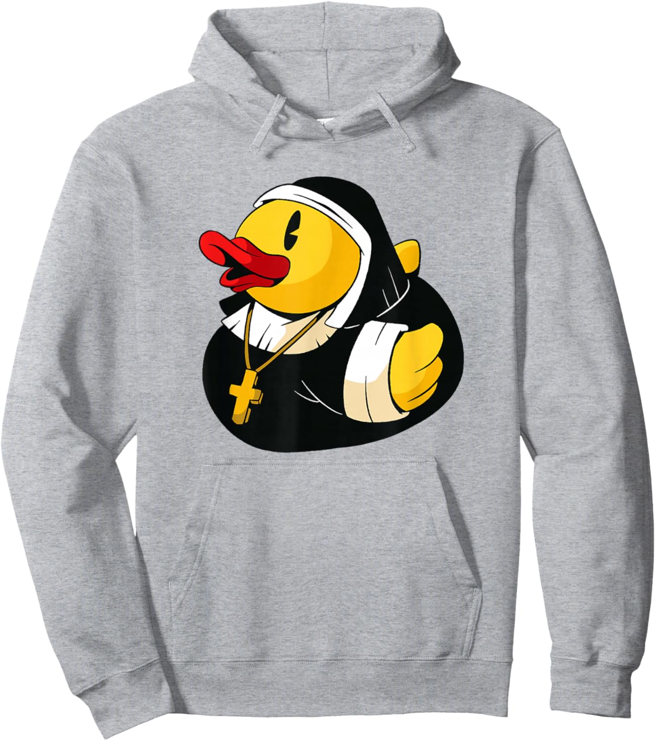 Rubber Duck Nun Hoodie - Hoodie | Ash