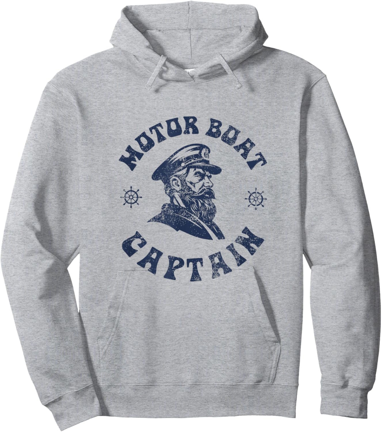 Funny Motor Boating Vintage Motor Boat Captain Hoodie - Hoodie | Ash