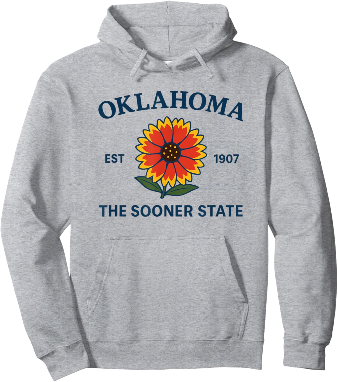 Oklahoma Flower Hoodie - Hoodie | Ash