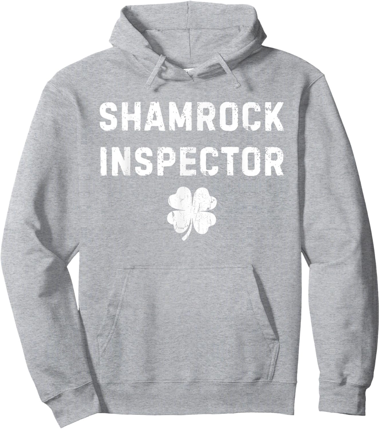 Shamrock Inspector Funny St Patricks Day Couple Hoodie - Hoodie | Ash
