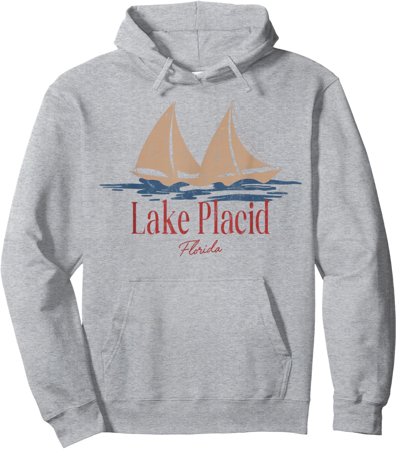 Lake Placid Florida Outdoors Vintage Hoodie - Hoodie | Ash