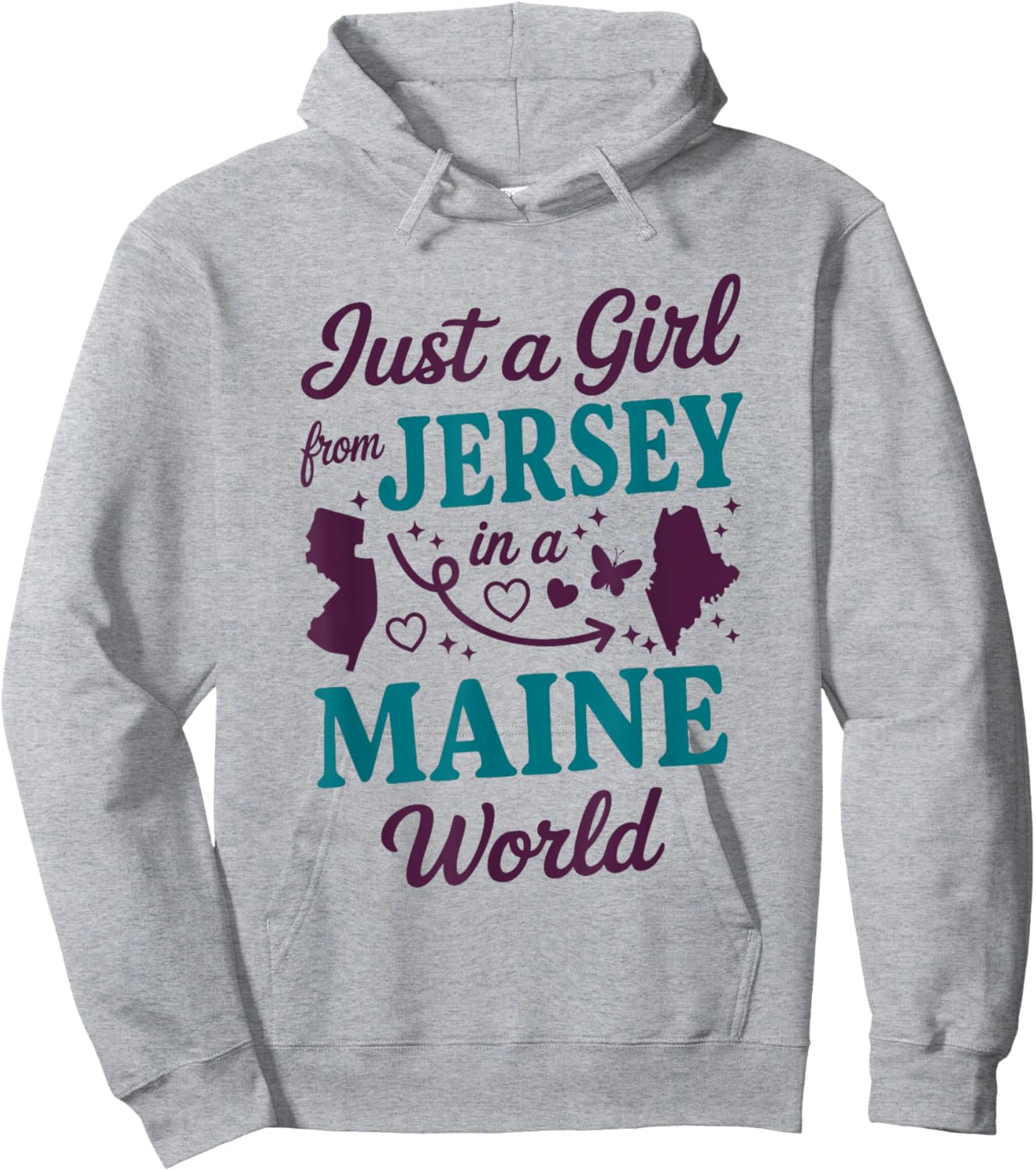 Girl from New Jersey in A Maine World Hoodie - Hoodie | Ash