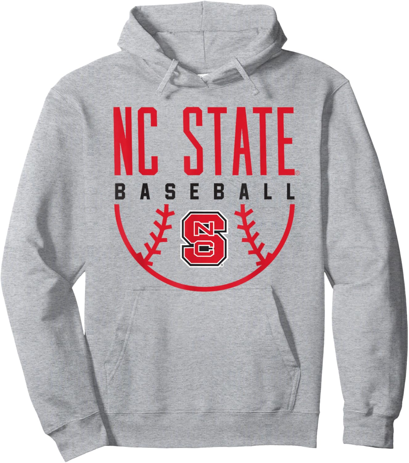 NC State Wolfpack Baseball Big Ball Hoodie - Hoodie | Ash