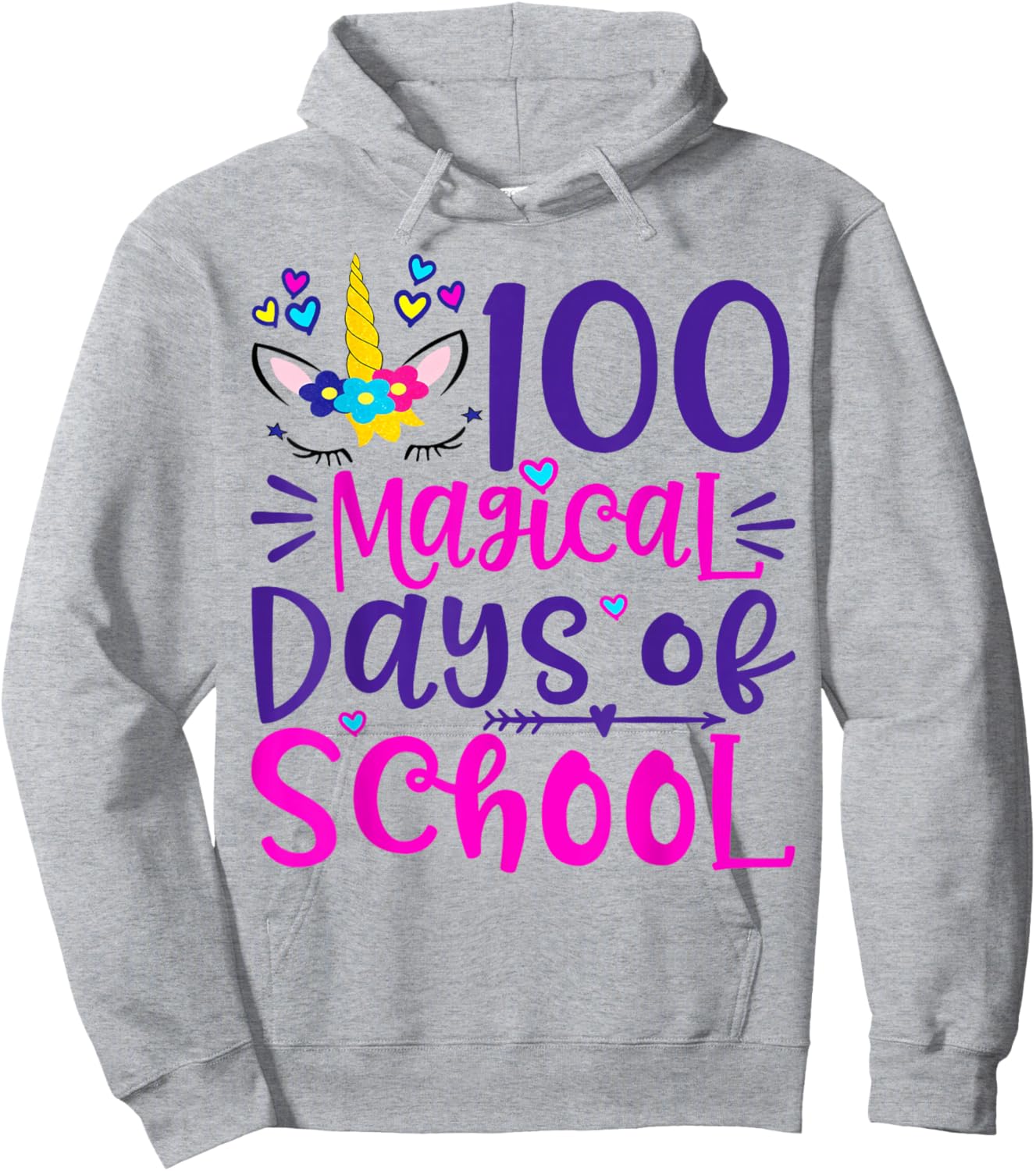 100th Day of School Hoodie - Hoodie | Ash