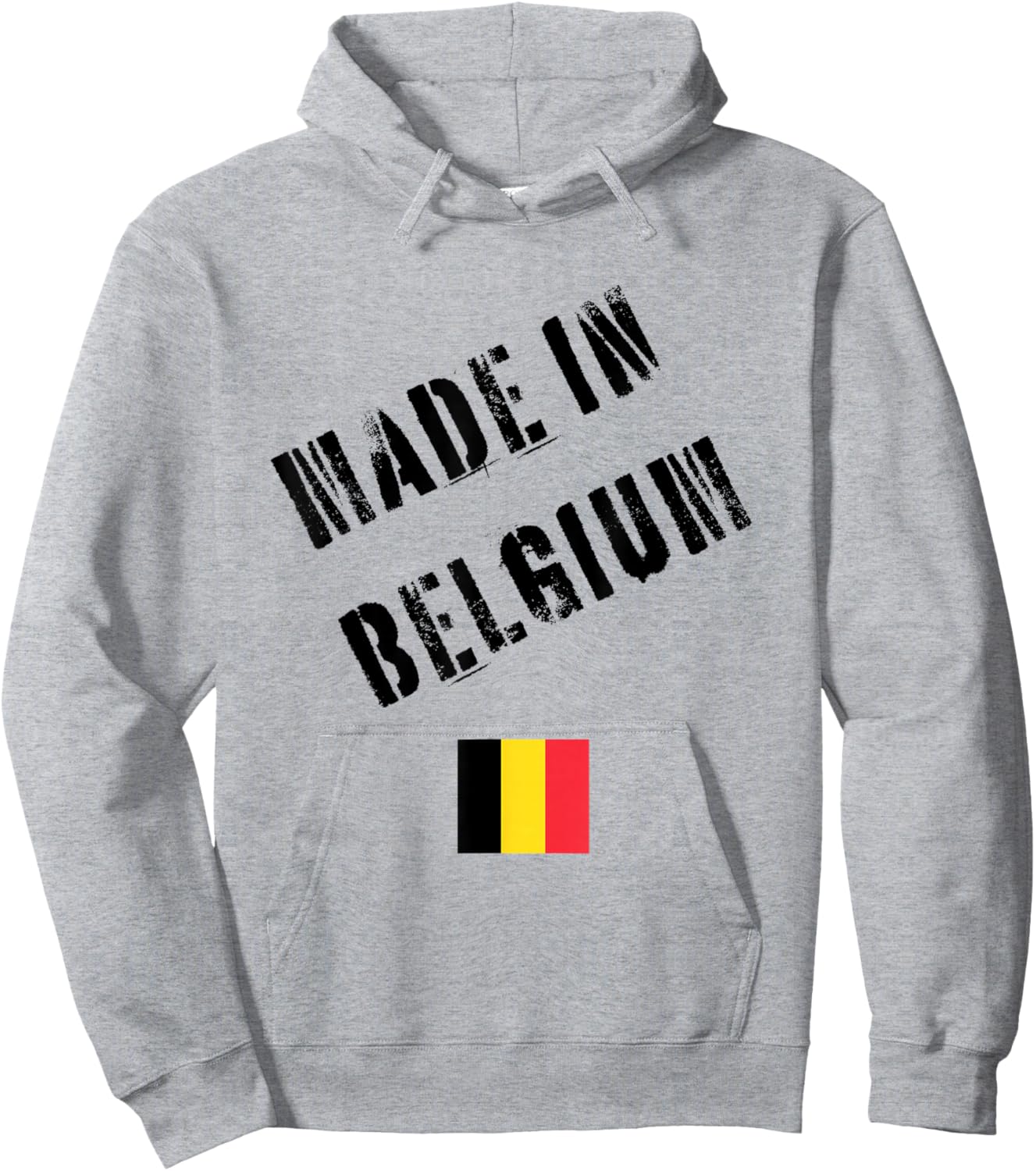 Made in Belgium with Flag Funny Hoodie - Hoodie | Ash