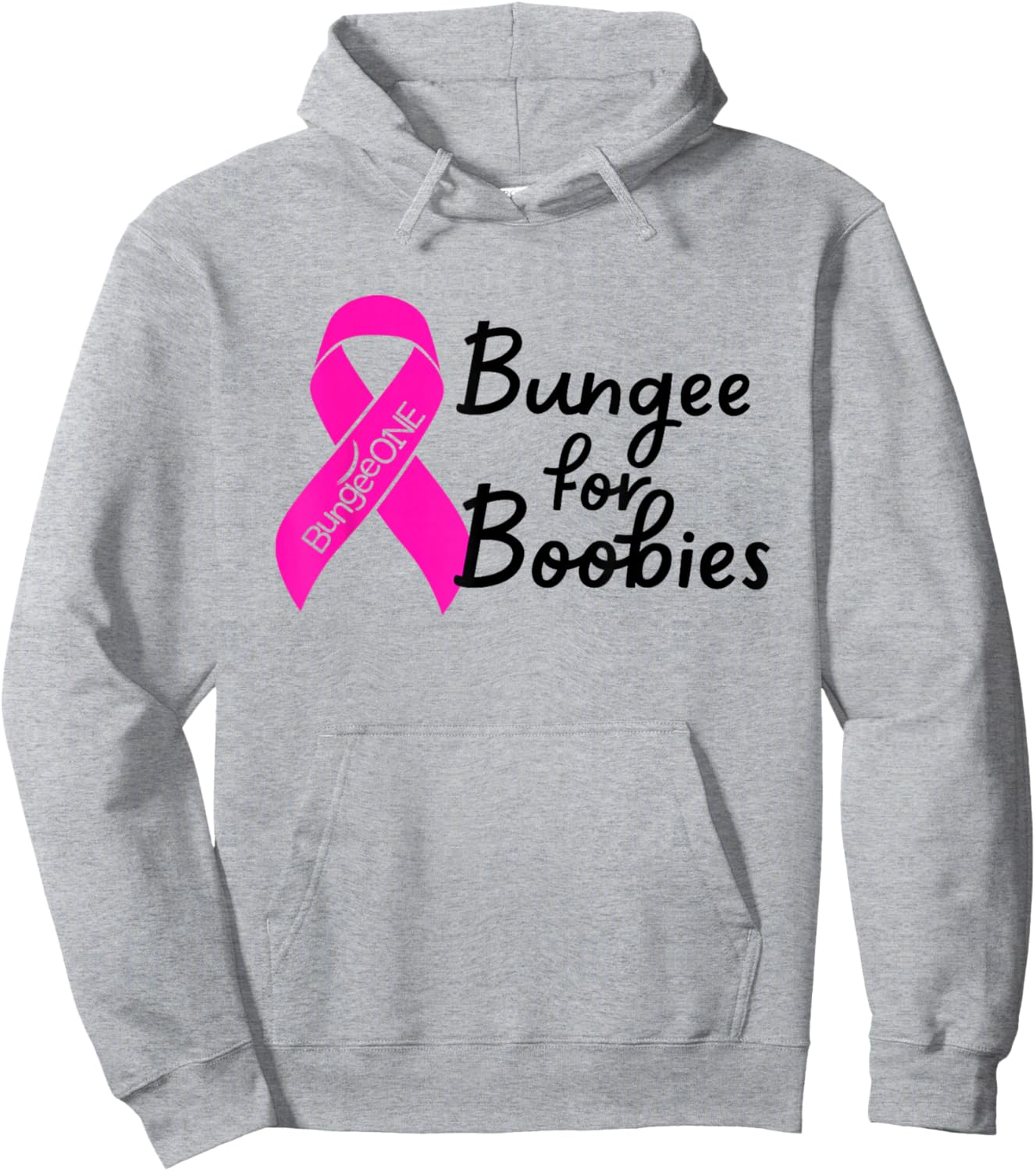 Bungee for Breast Cancer Awareness Hoodie - Hoodie | Ash