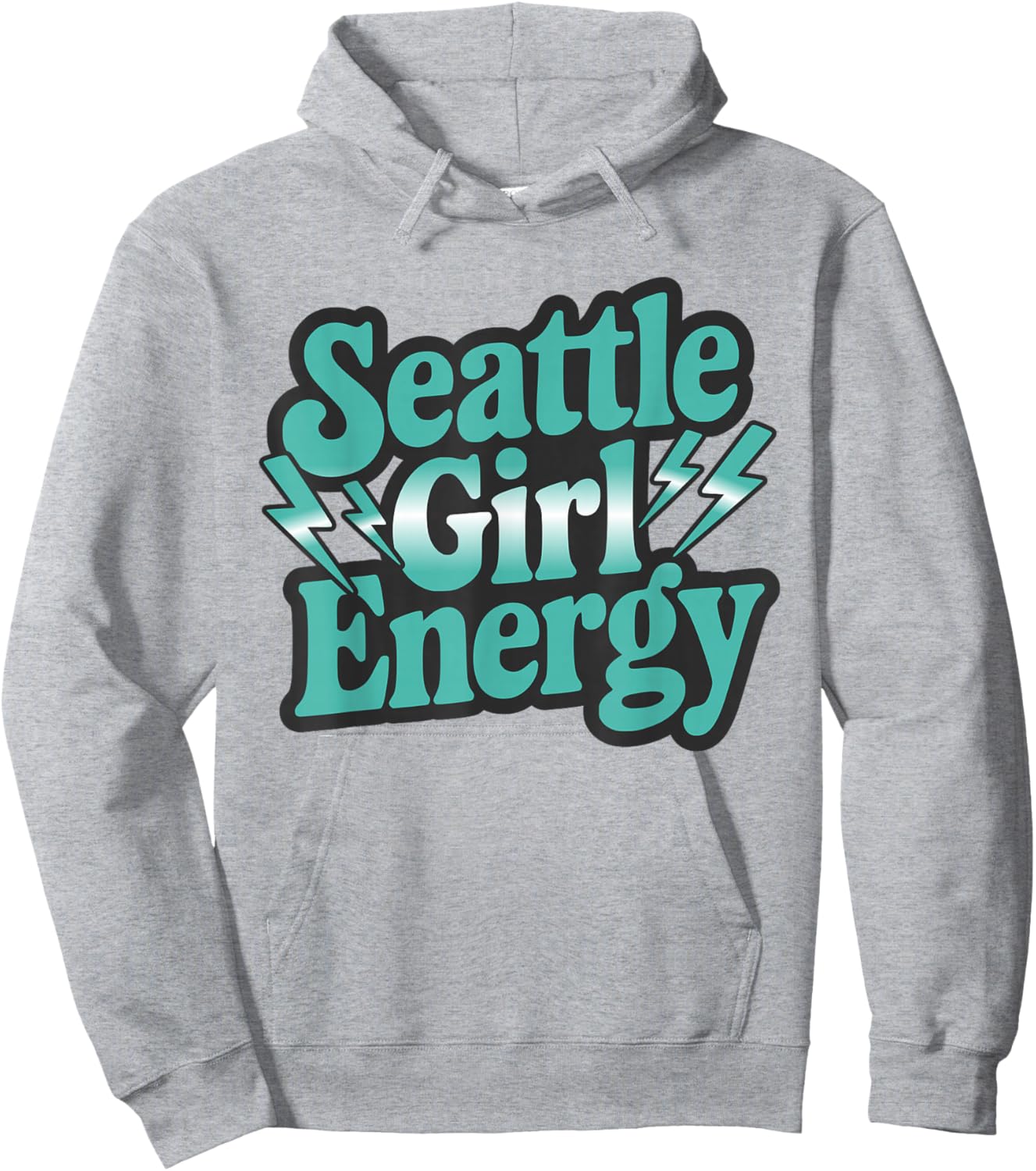 Seattle Girl Throwback Energy Vintage SEA Girls Hoodie - Hoodie | Ash