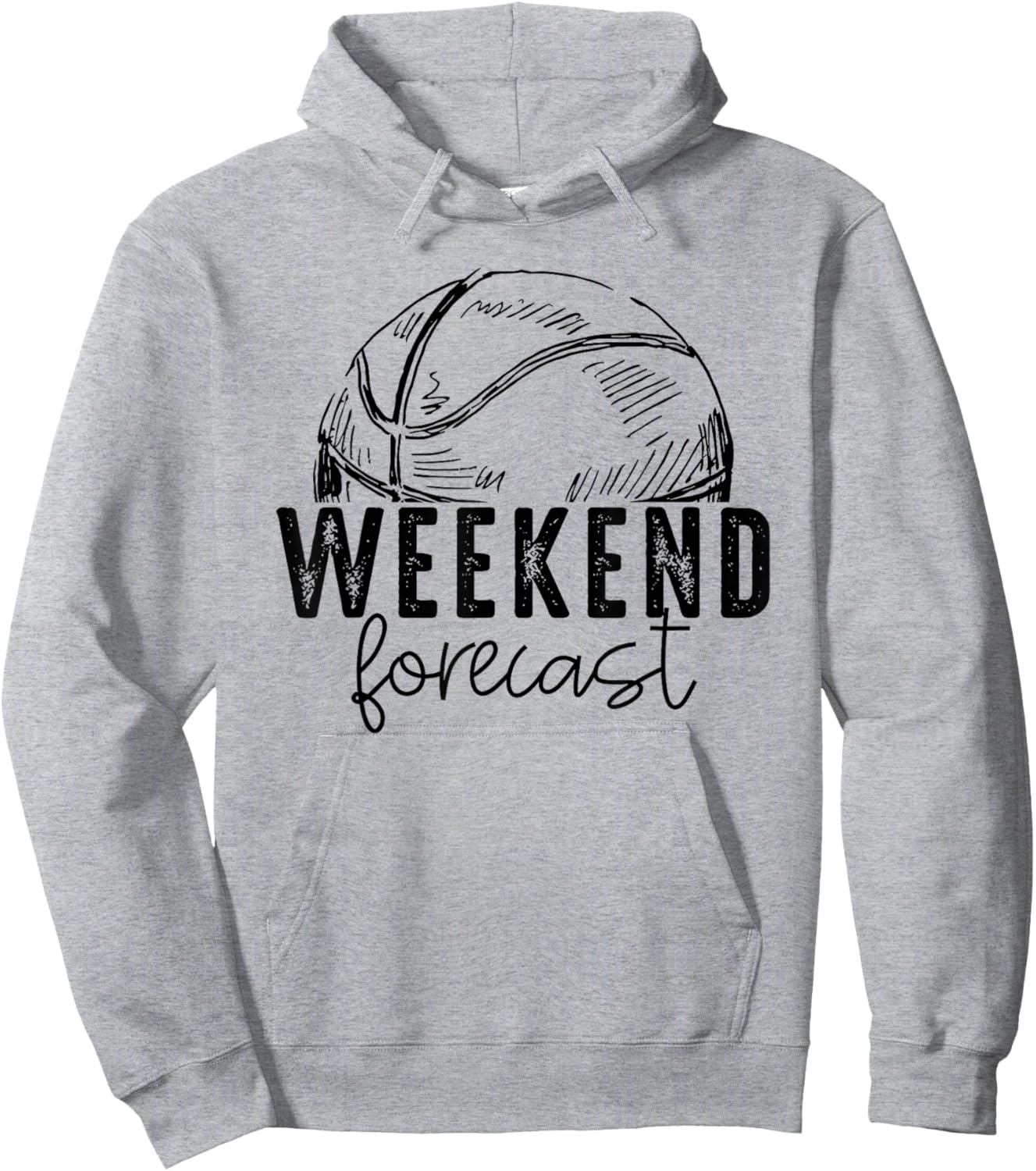 Weekend Forecast Basketball Hoodie - Hoodie | Ash