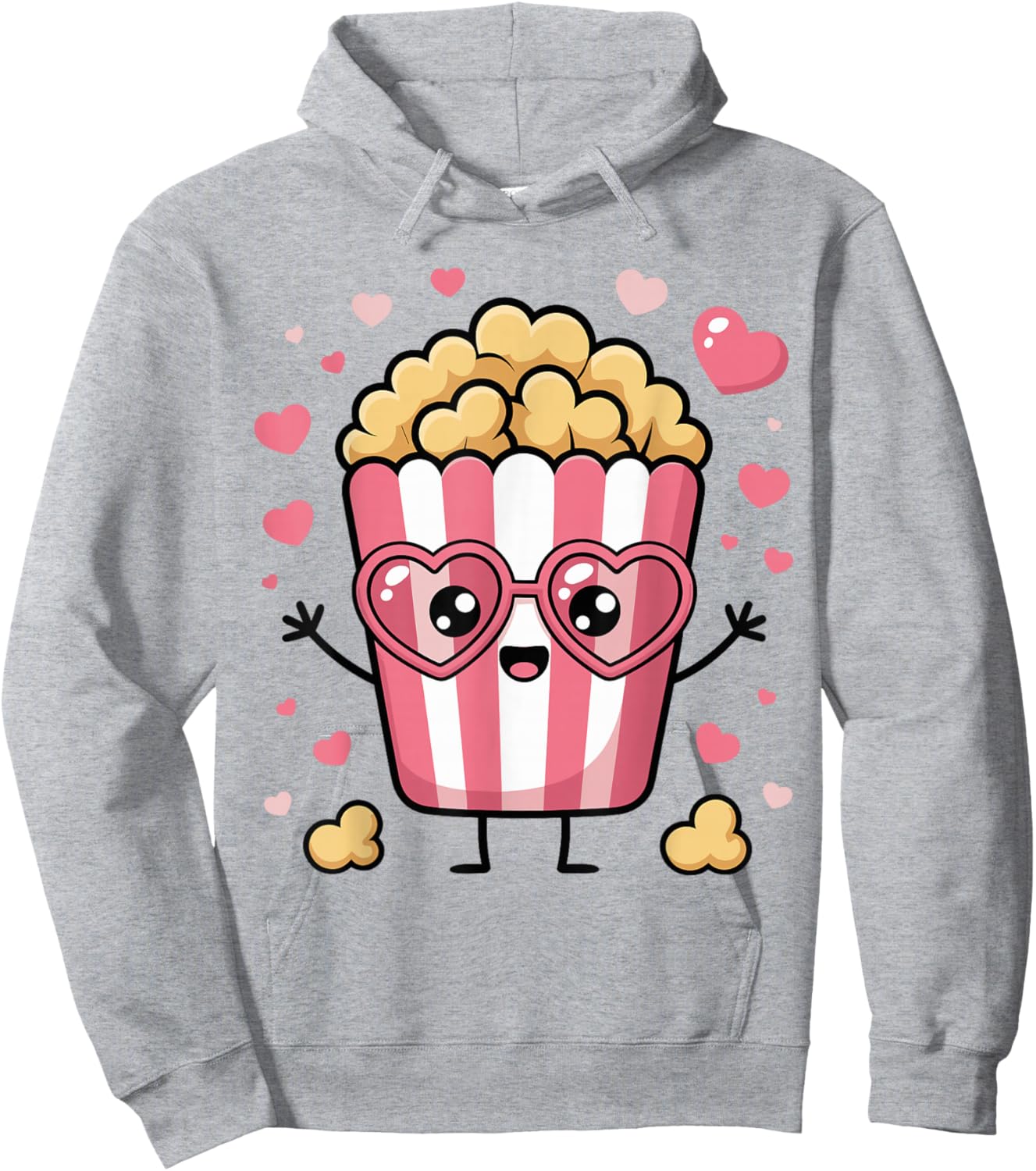 Funny Popcorn Girls Popcorn Lover Hoodie - Hoodie | Ash