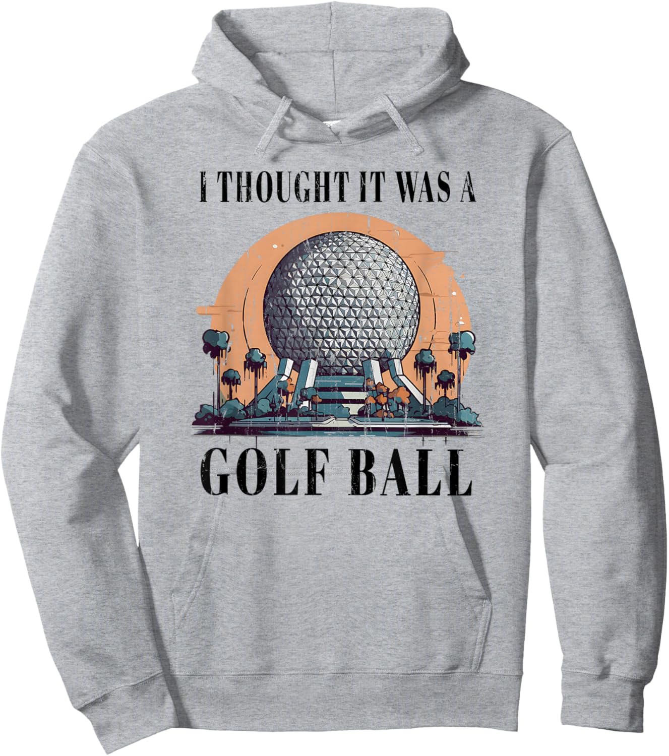I Thought It was A Golf Ball, Funny Golf Ball Hoodie - Hoodie | Ash