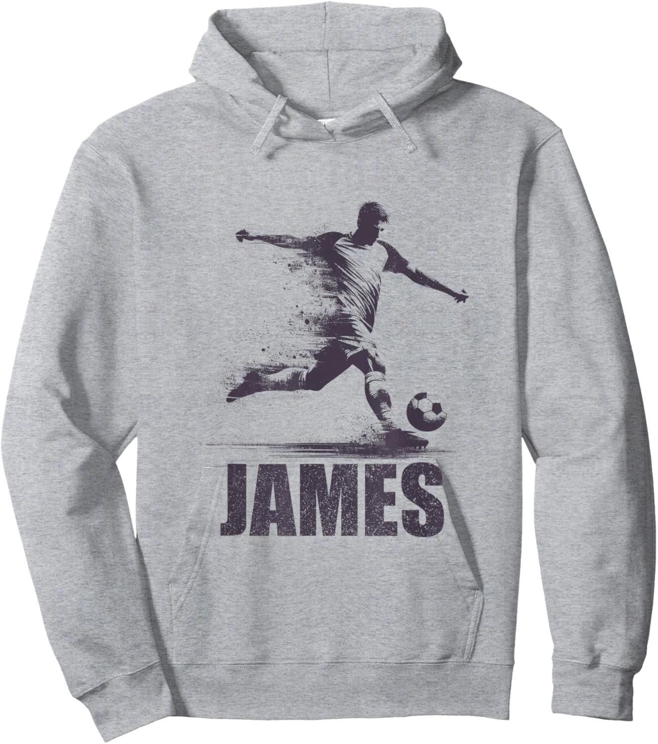 James Soccer Boys Personalized First Name James Hoodie - Hoodie | Ash