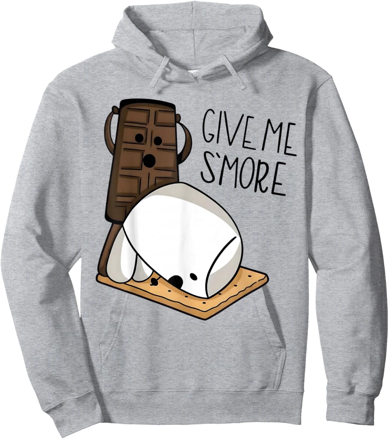 Give Me S’More Chocolate Adult Joke Funny Quote Hoodie - Hoodie | Ash