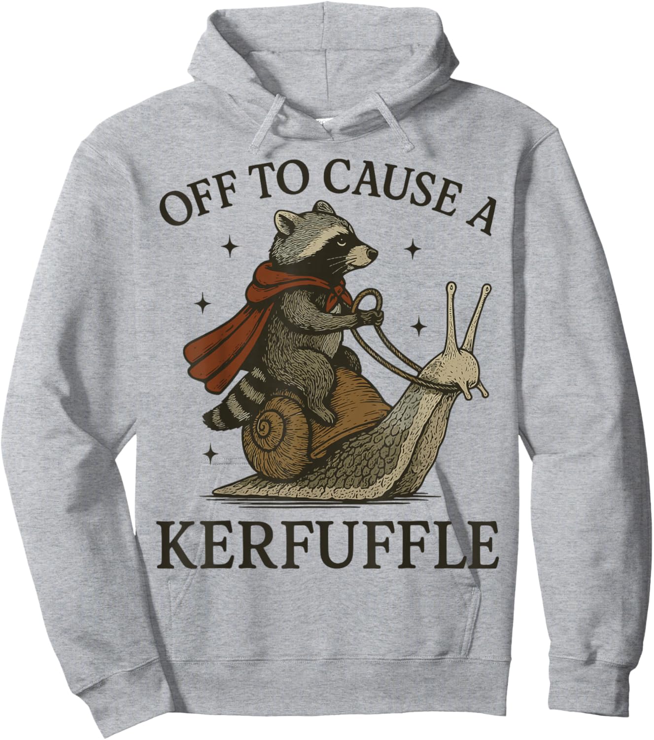 Off to Cause A Kerfuffle Raccoon Hoodie - Hoodie | Ash