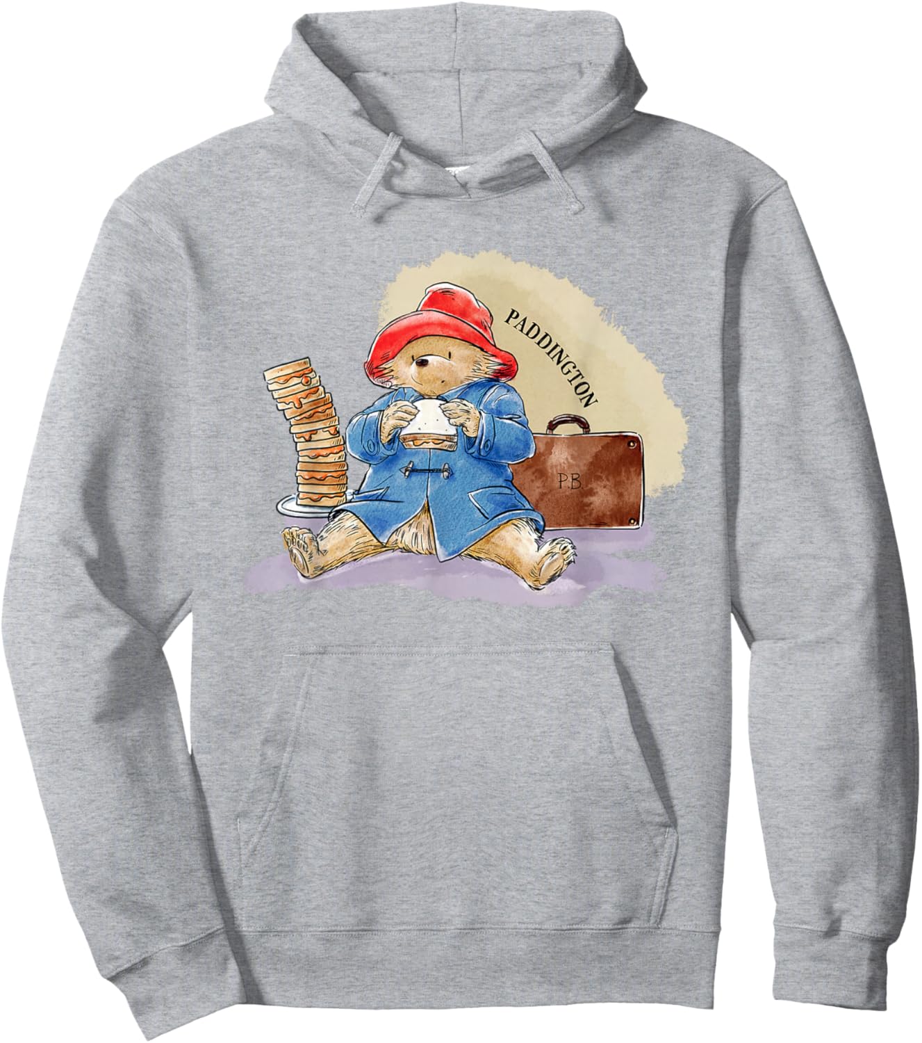 Paddington Bear Marmalade Sandwich Pile PB Bag Hoodie - Hoodie | Ash