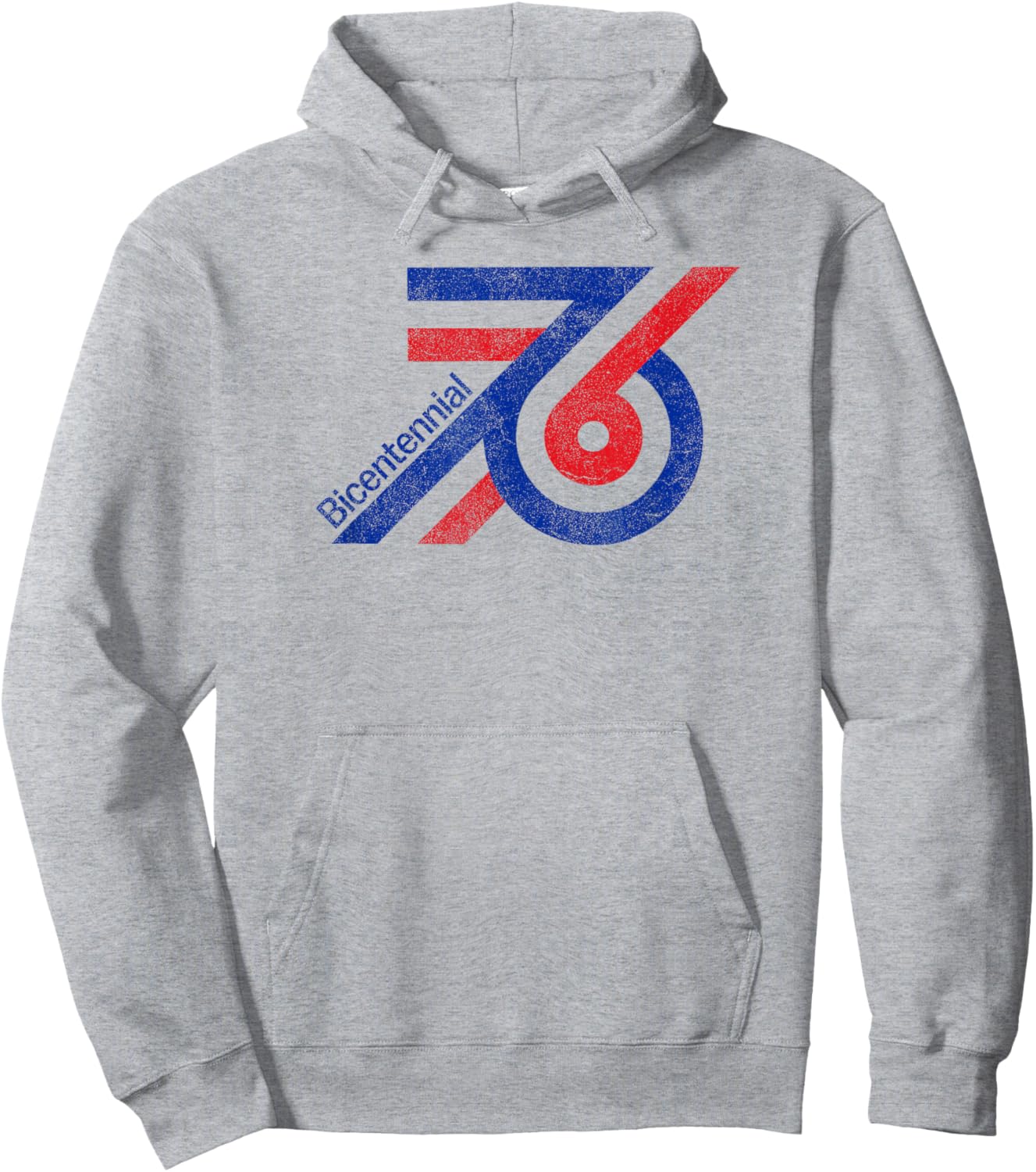 Bicentennial '76 Patriotic Throwback USA Hoodie - Hoodie | Ash
