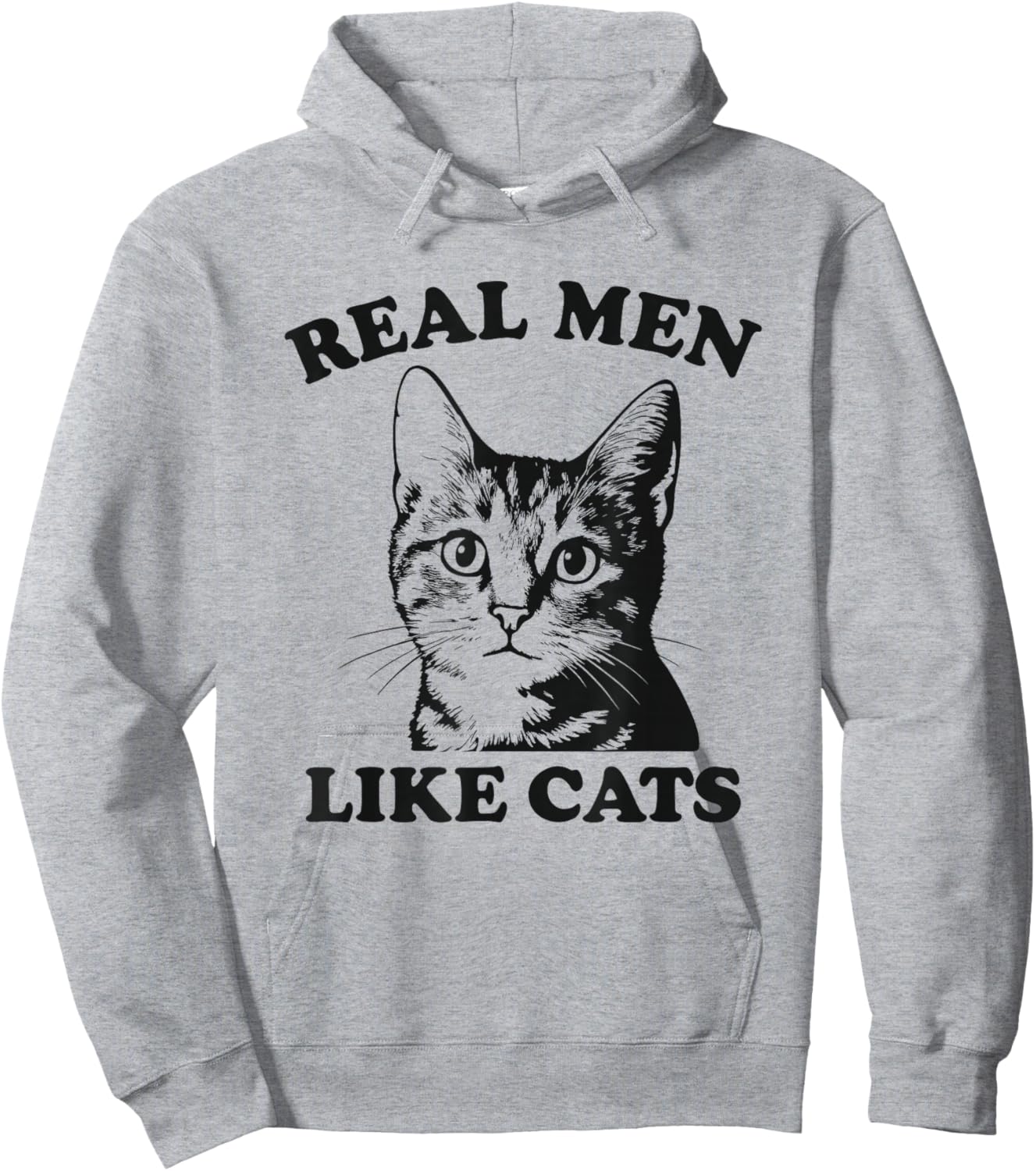Real Men Like Cats Funny Cat Dad Hoodie - Hoodie | Ash