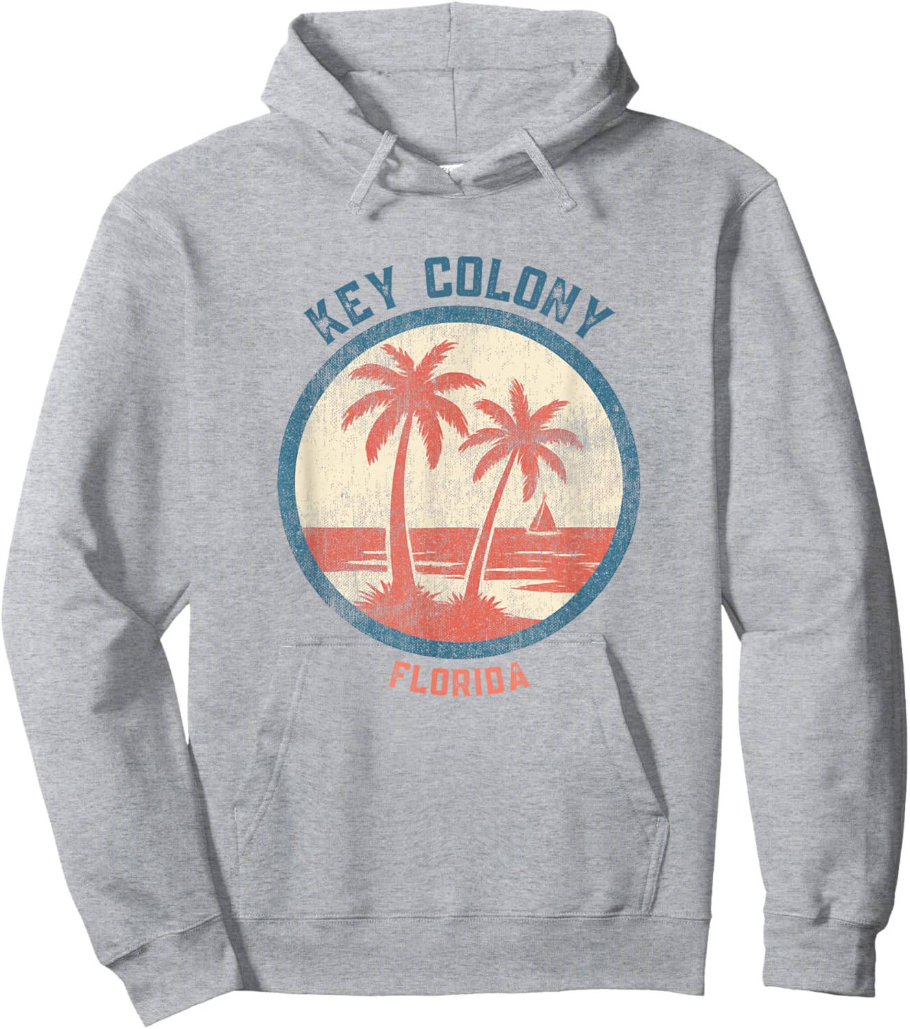 Key Colony Florida Retro Vintage Souvenir Gift Hoodie - Hoodie | Ash