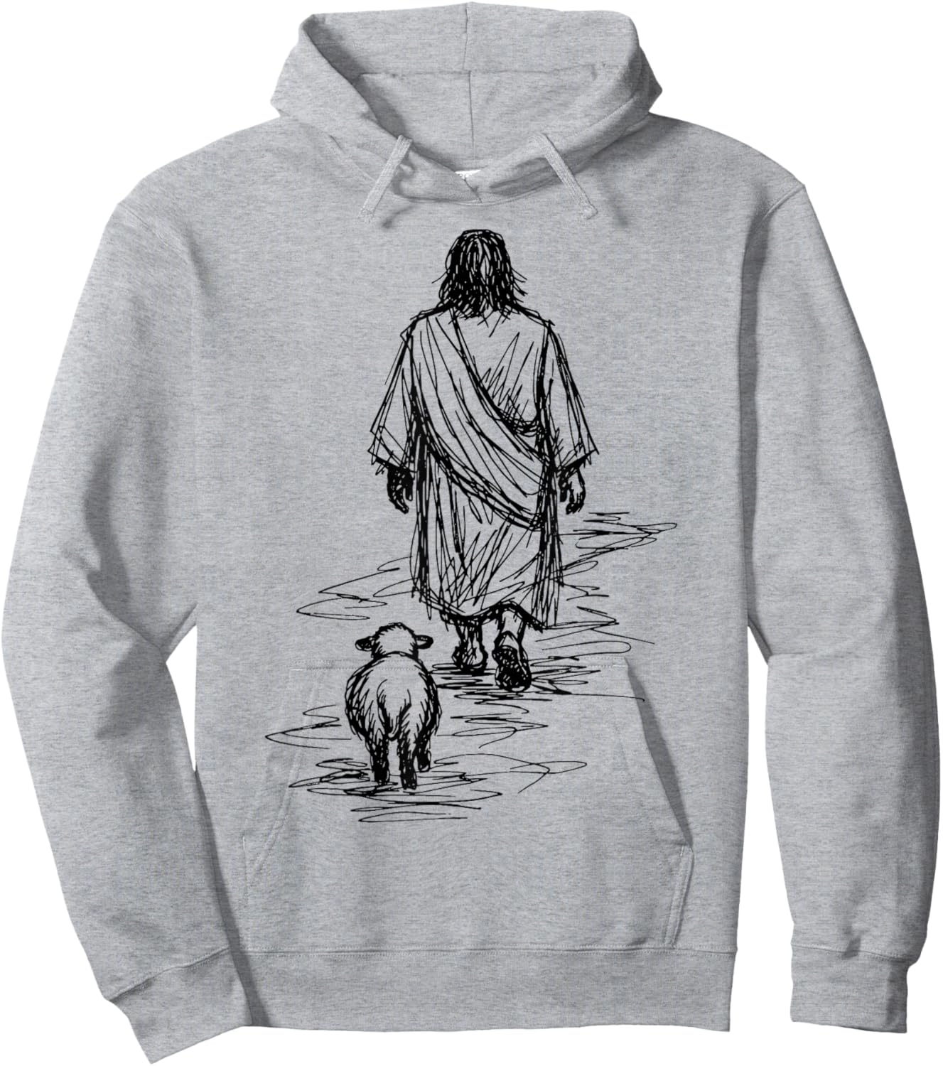 Jesus Leaves The 99 Sheep Hoodie - Hoodie | Ash