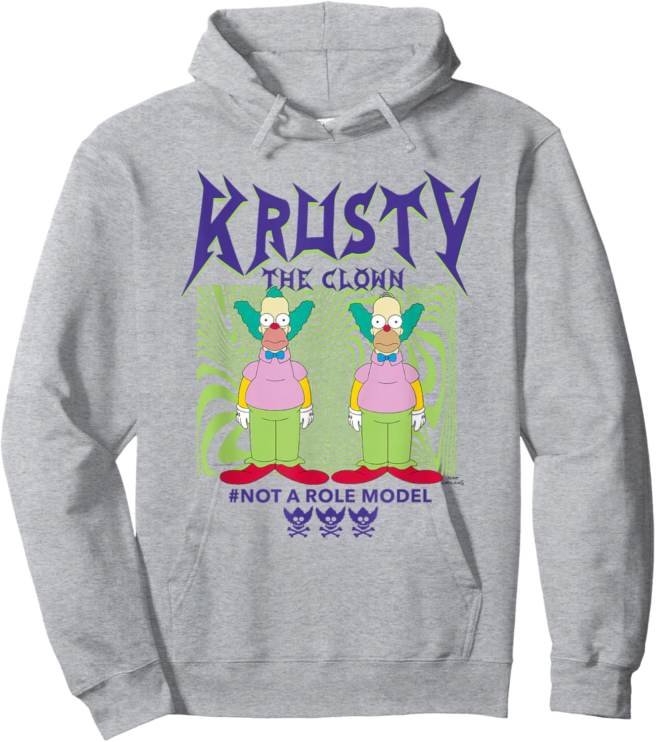 The Simpsons Krusty The Clown Not a Role Model Hoodie - Hoodie | Ash