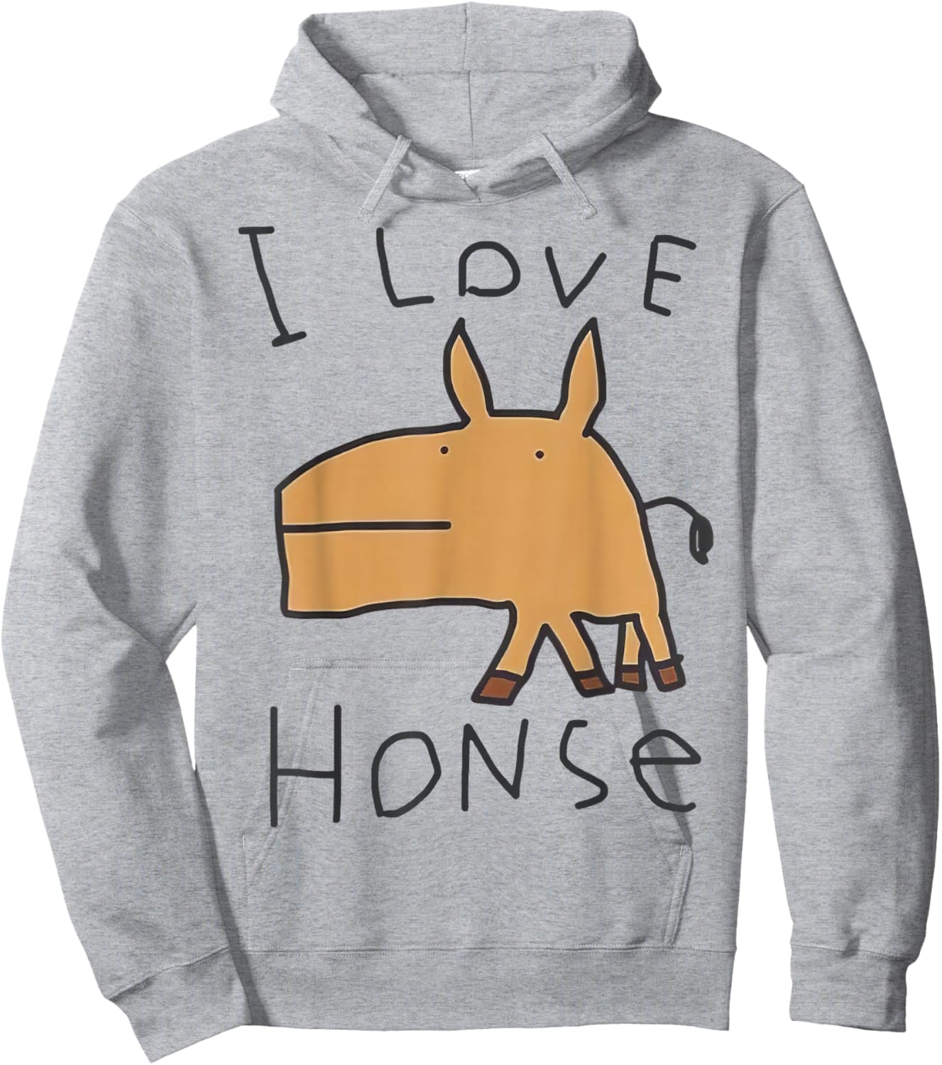 I Love Honse Hoodie - Hoodie | Ash