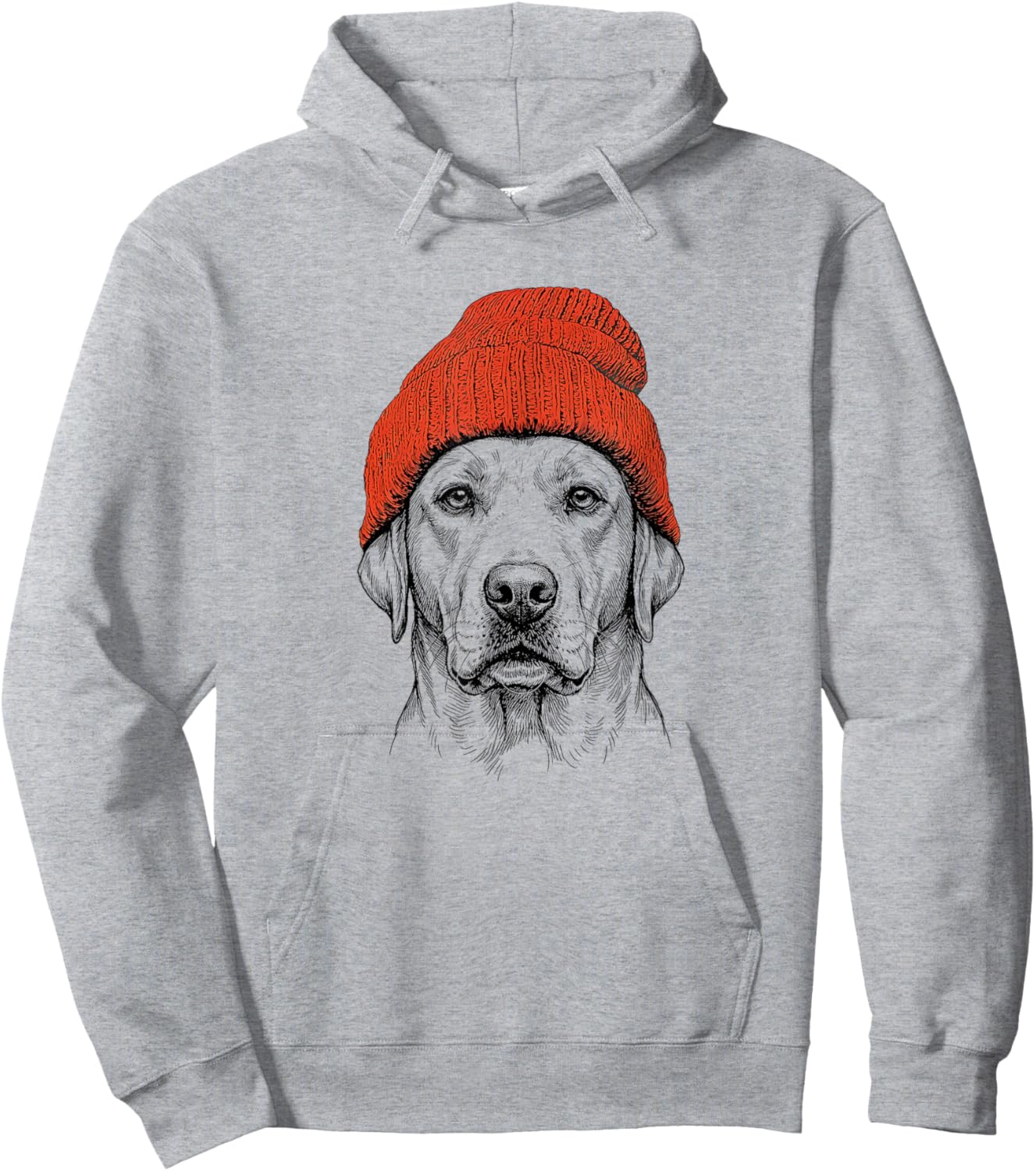 Labrador Beanie Dog Owner Cool Graphic Hoodie - Hoodie | Ash