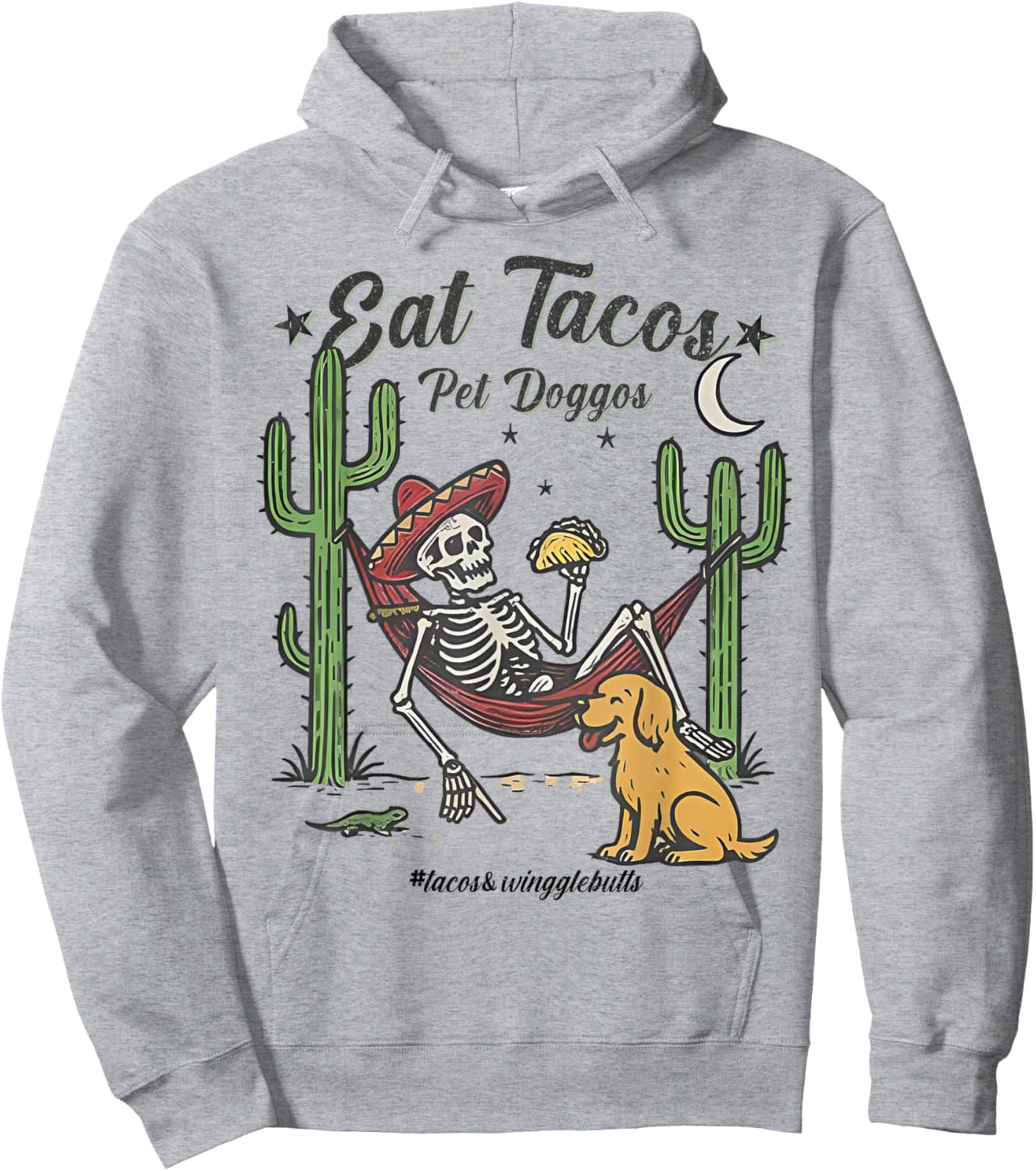 Eat Tacos Pet Doggos Hoodie - Hoodie | Ash