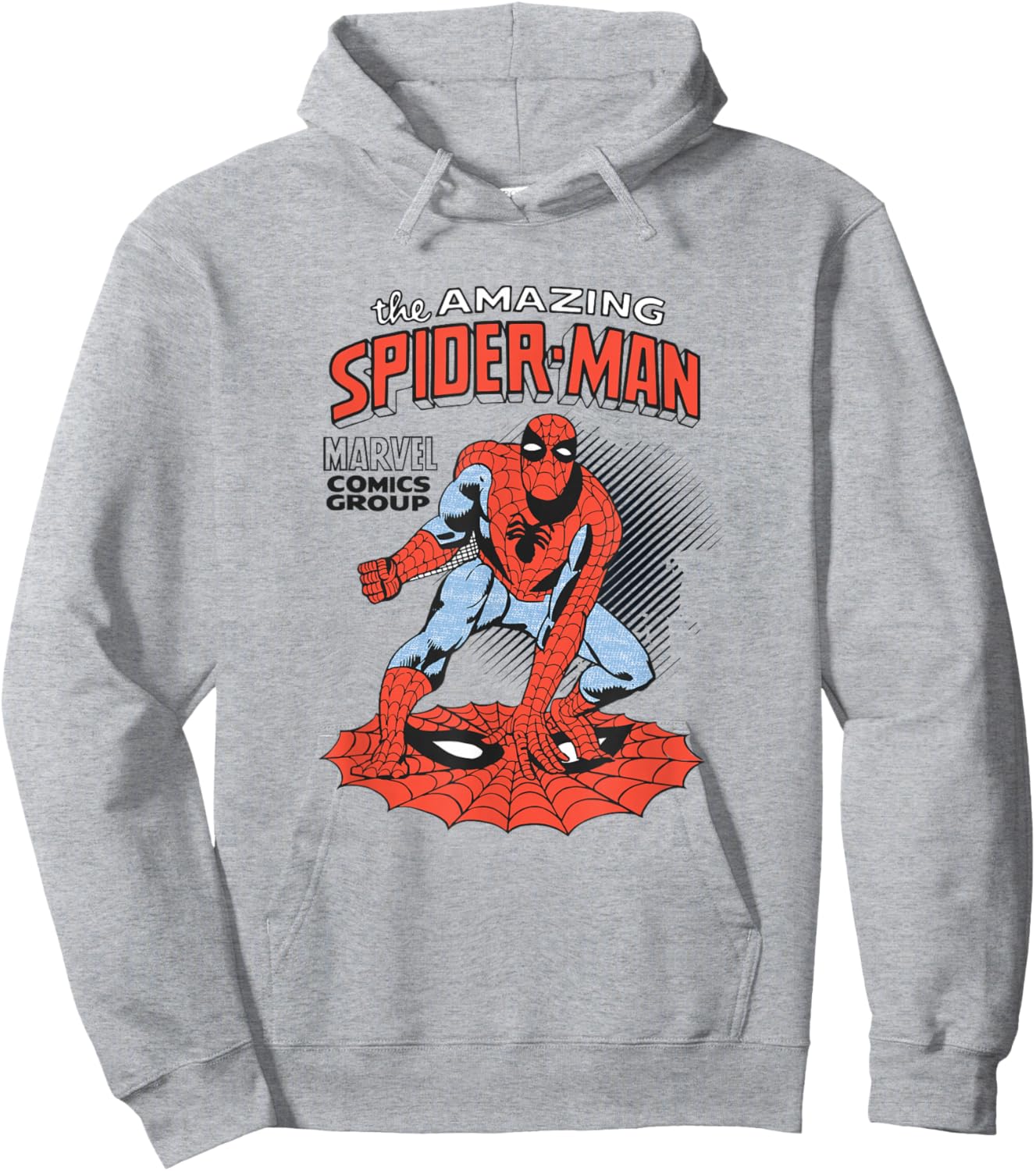 Marvel Comics Spider-Man Vintage Comic Pose Hoodie - Hoodie | Ash