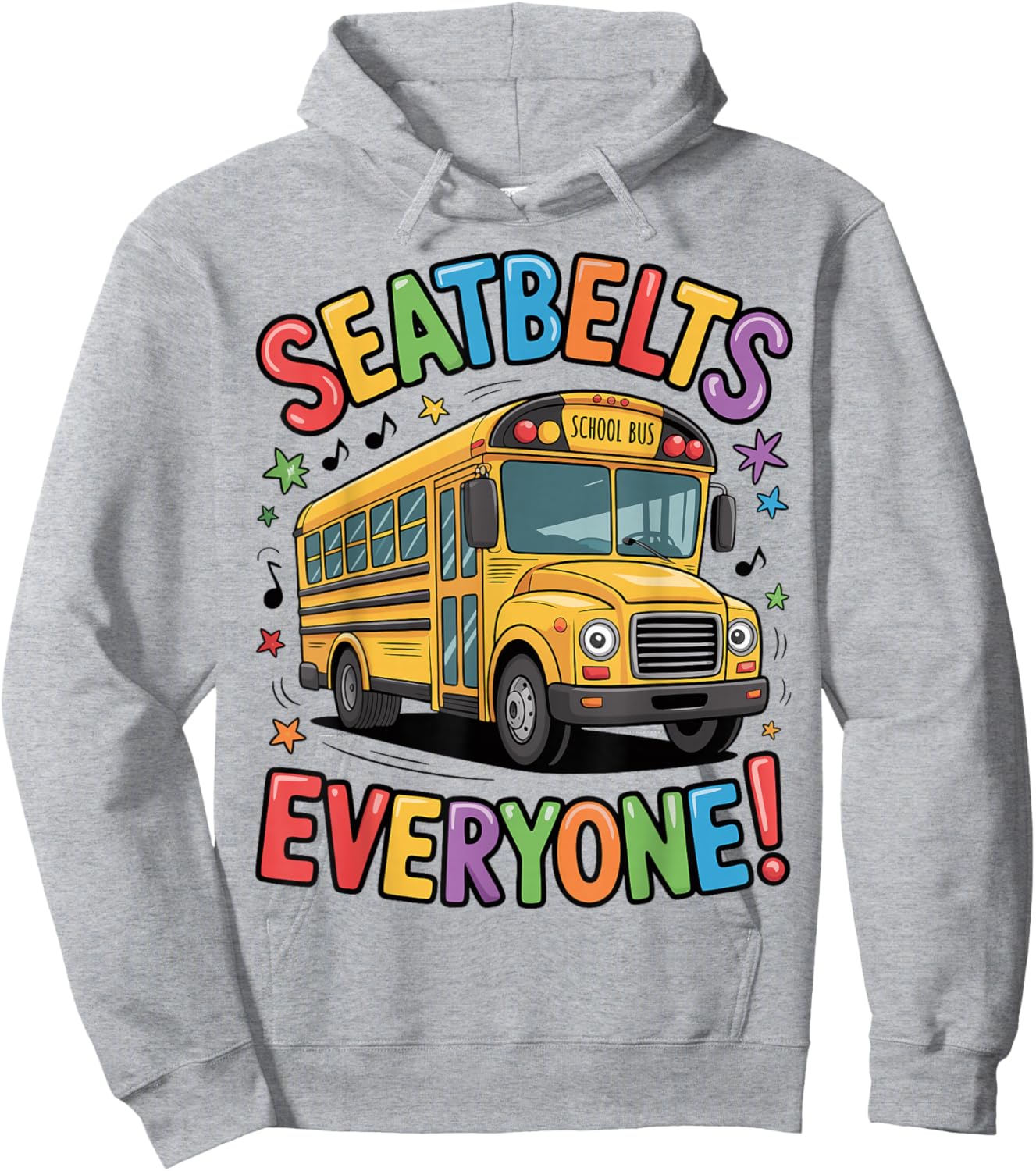 School Bus Driver Seatbelts Yellow Bus Hoodie - Hoodie | Ash